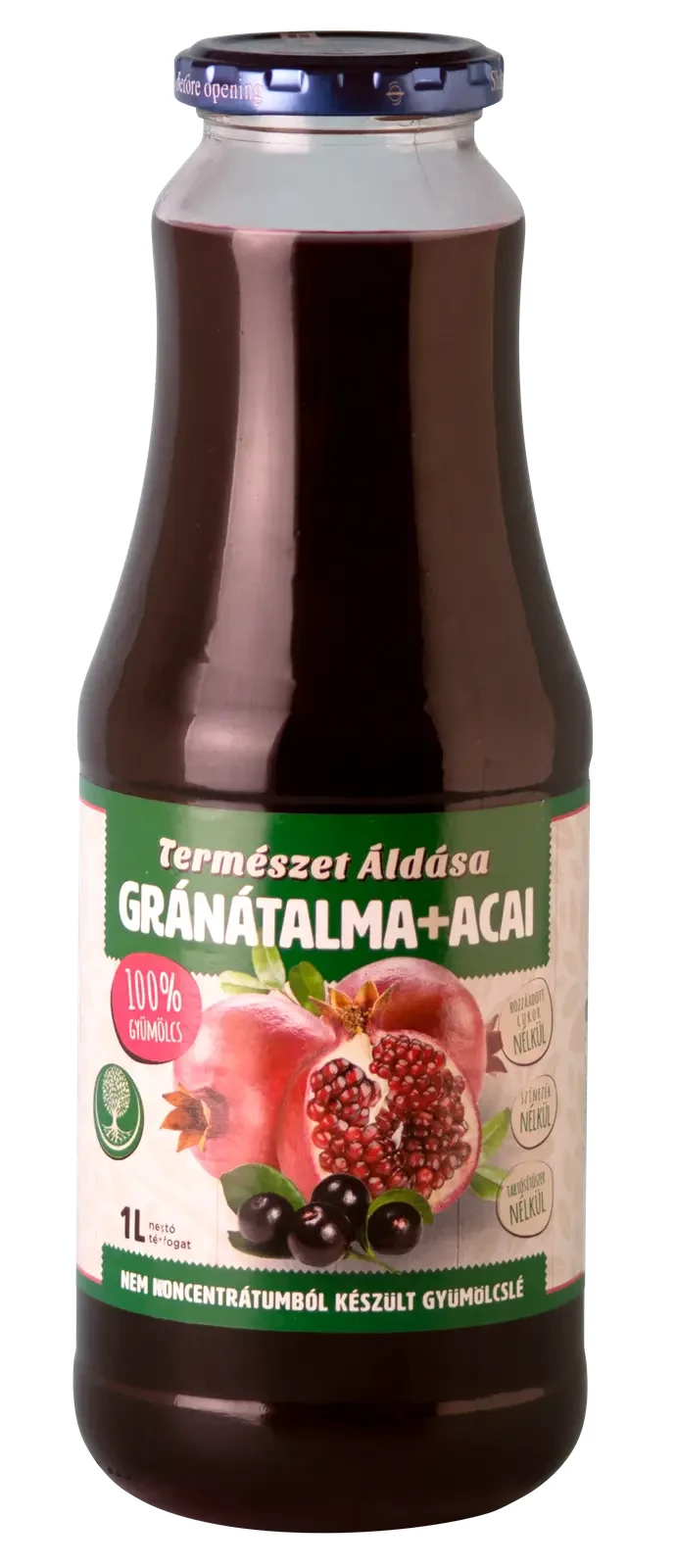 Természet Áldása Gránátalma-acai gyümölcslé 100% 1 liter
