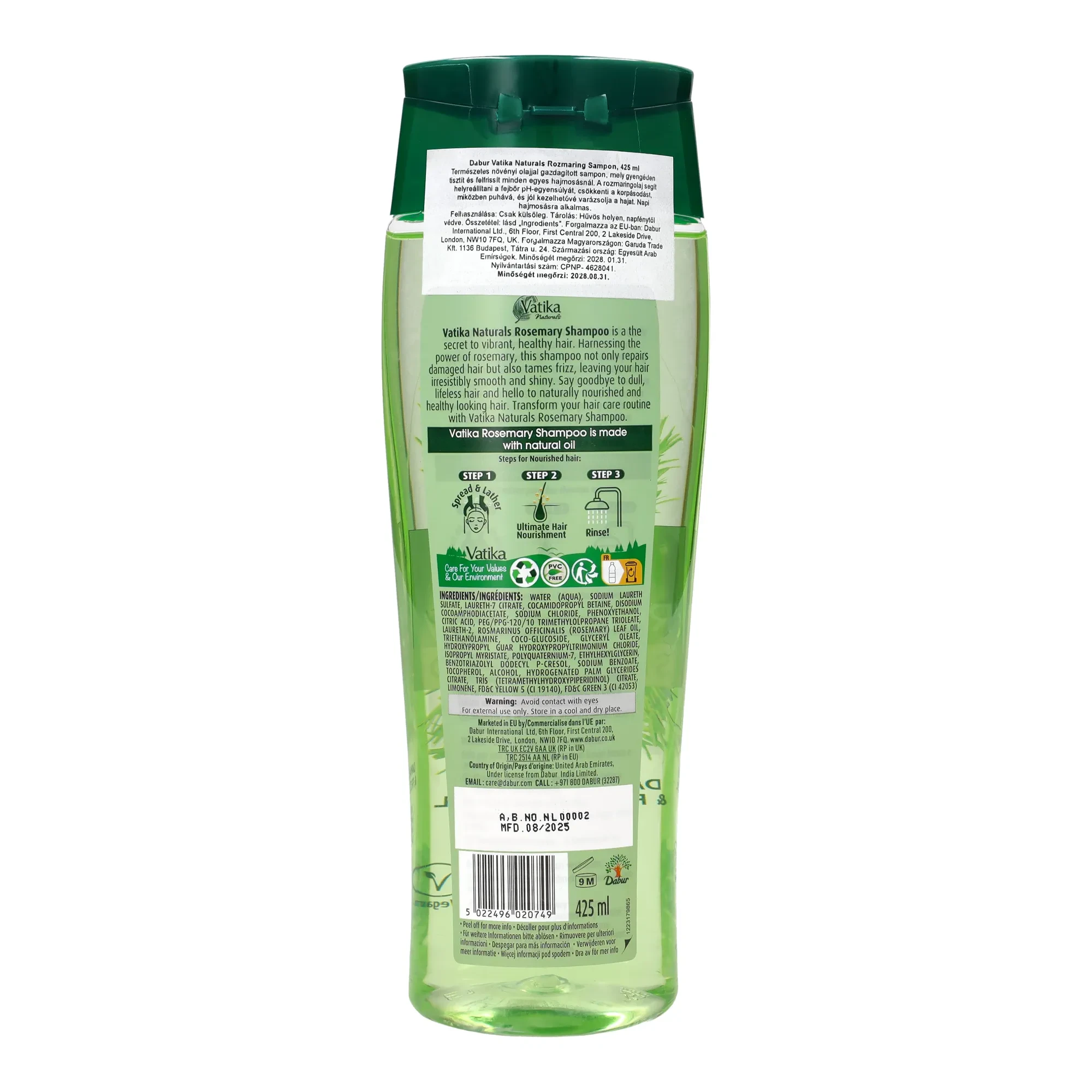 Dabur Vatika Rozmaringos Sampon 425 ml