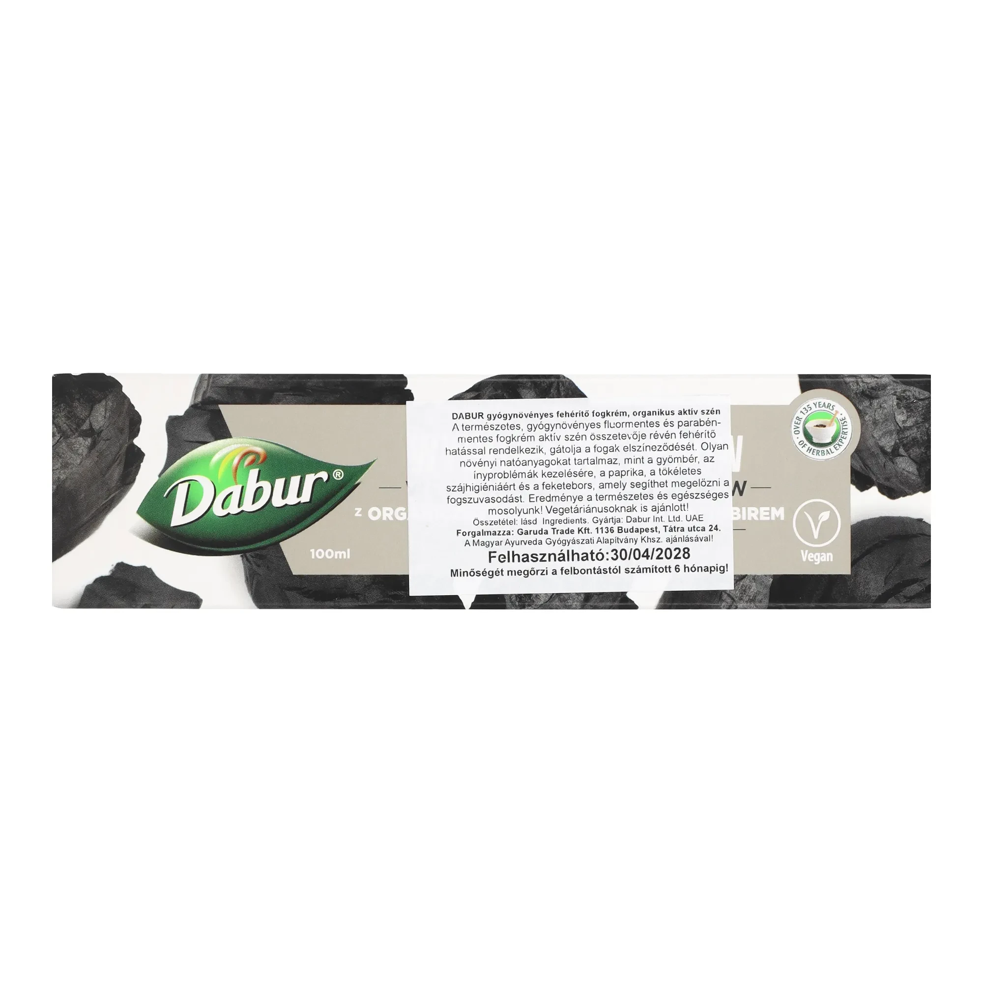 Dabur Herbal Fogkrém aktív szén 100ml