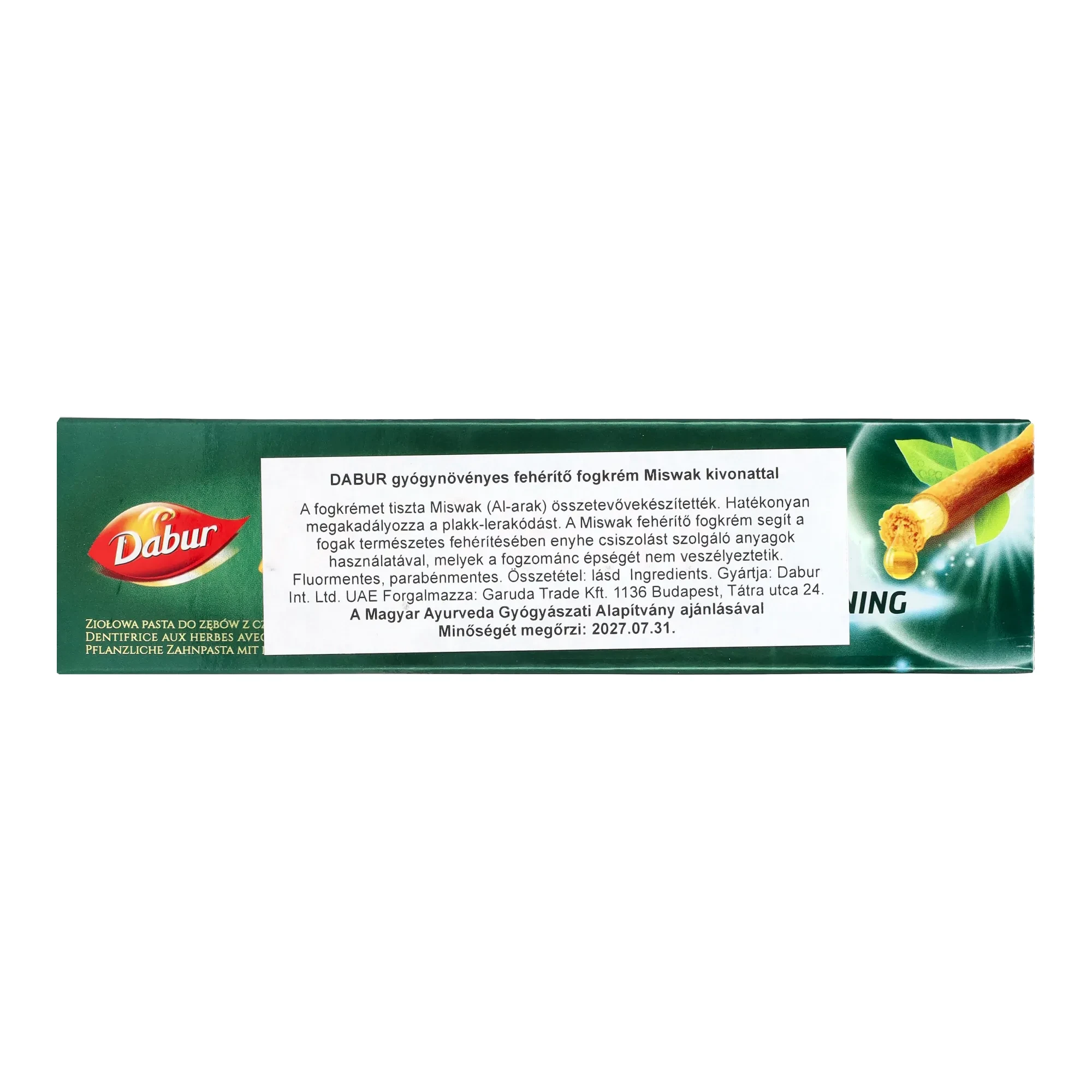 Dabur Fogkrém Miswak Whitening 100 ml