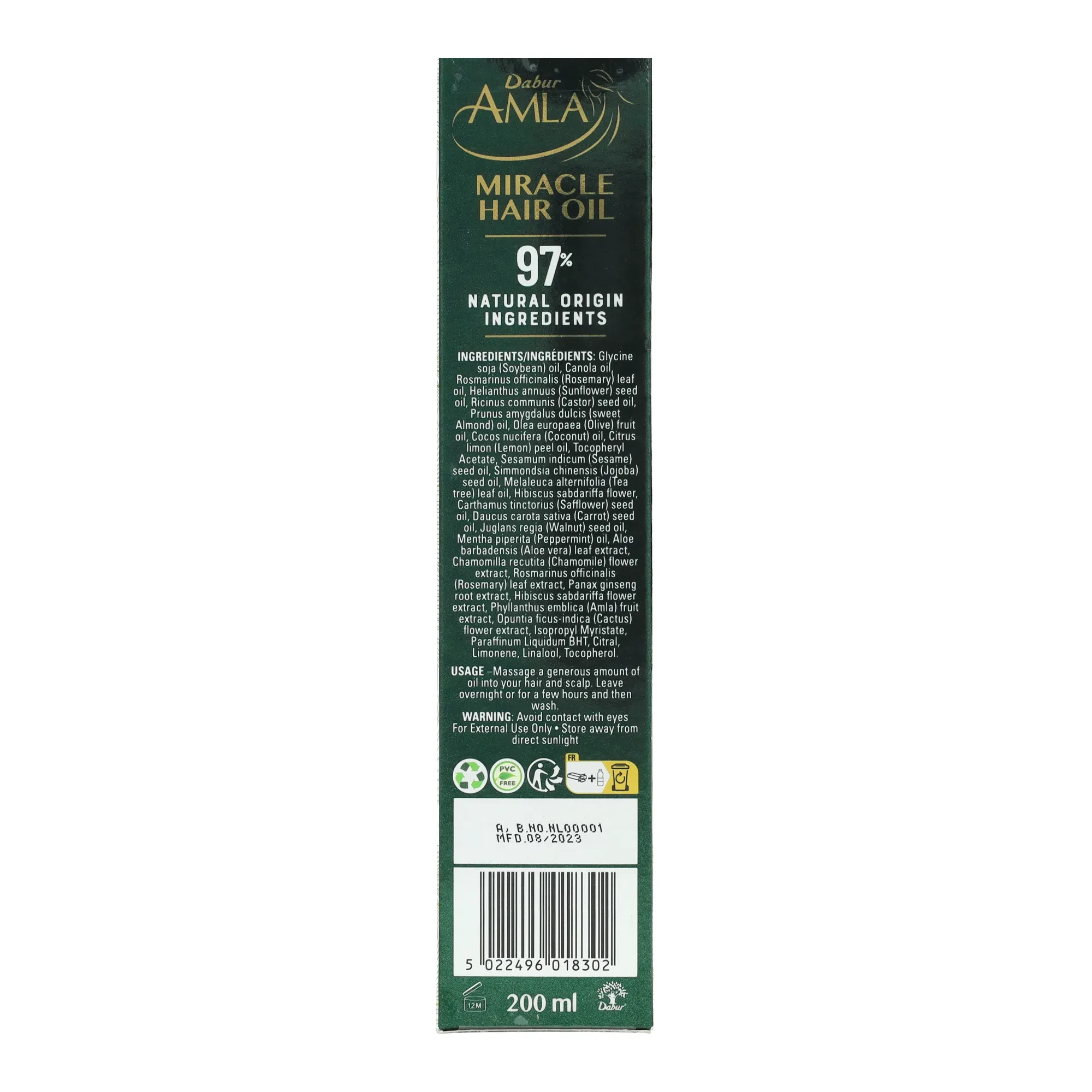 Dabur Amla Miracle Hajolaj 200 ml