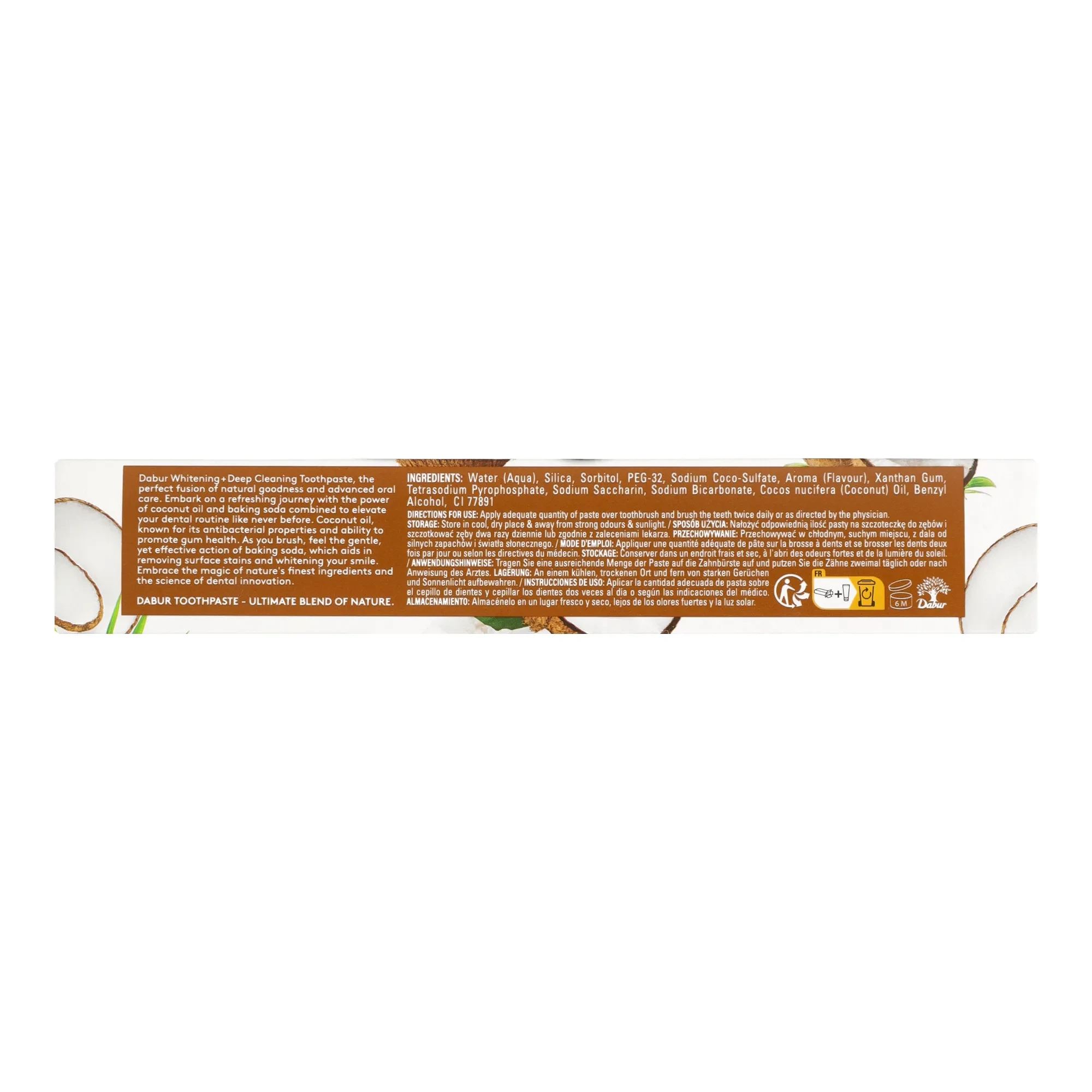 Dabur Fogkrém Coconut Oil+ Baking Soda 100 ml
