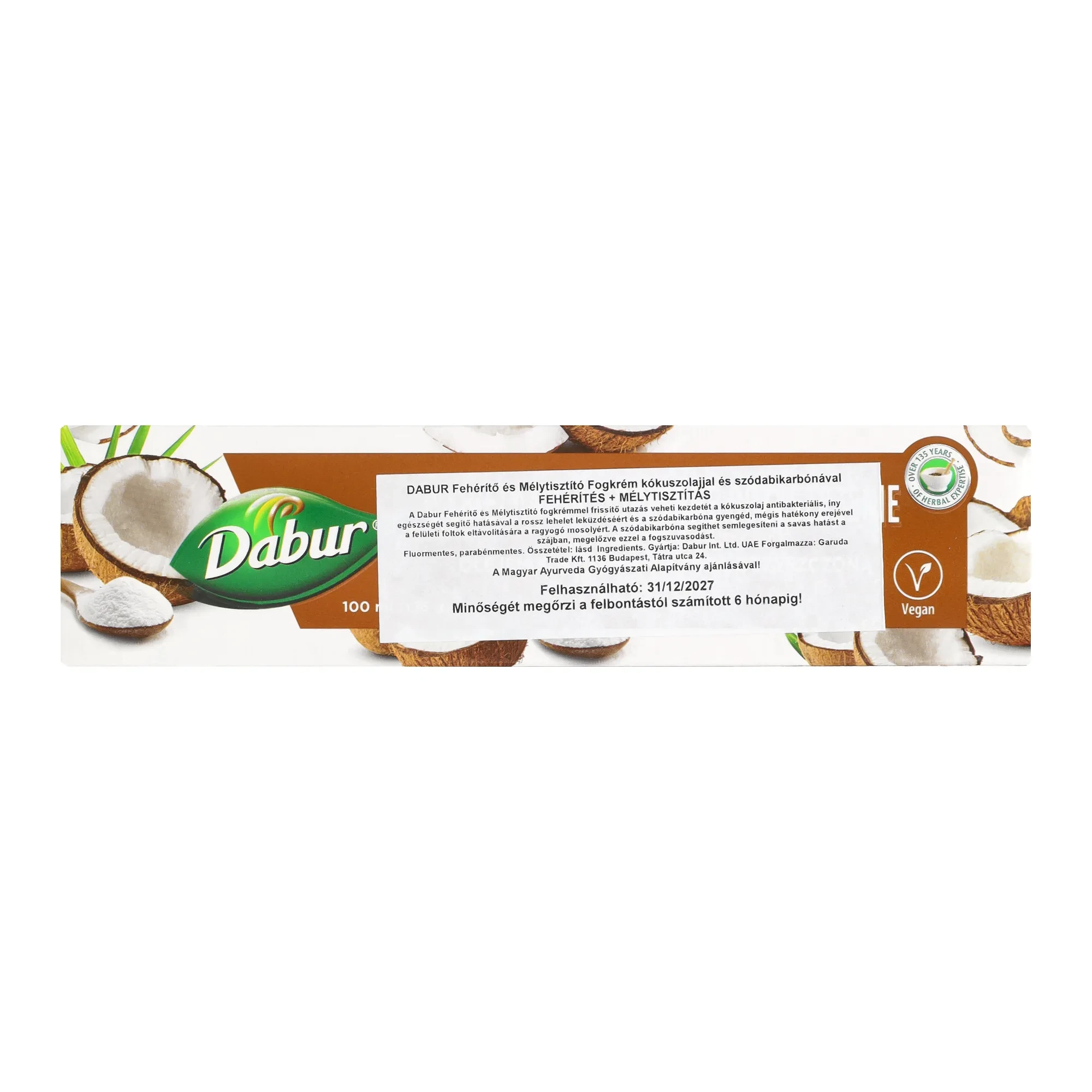 Dabur Fogkrém Coconut Oil+ Baking Soda 100 ml