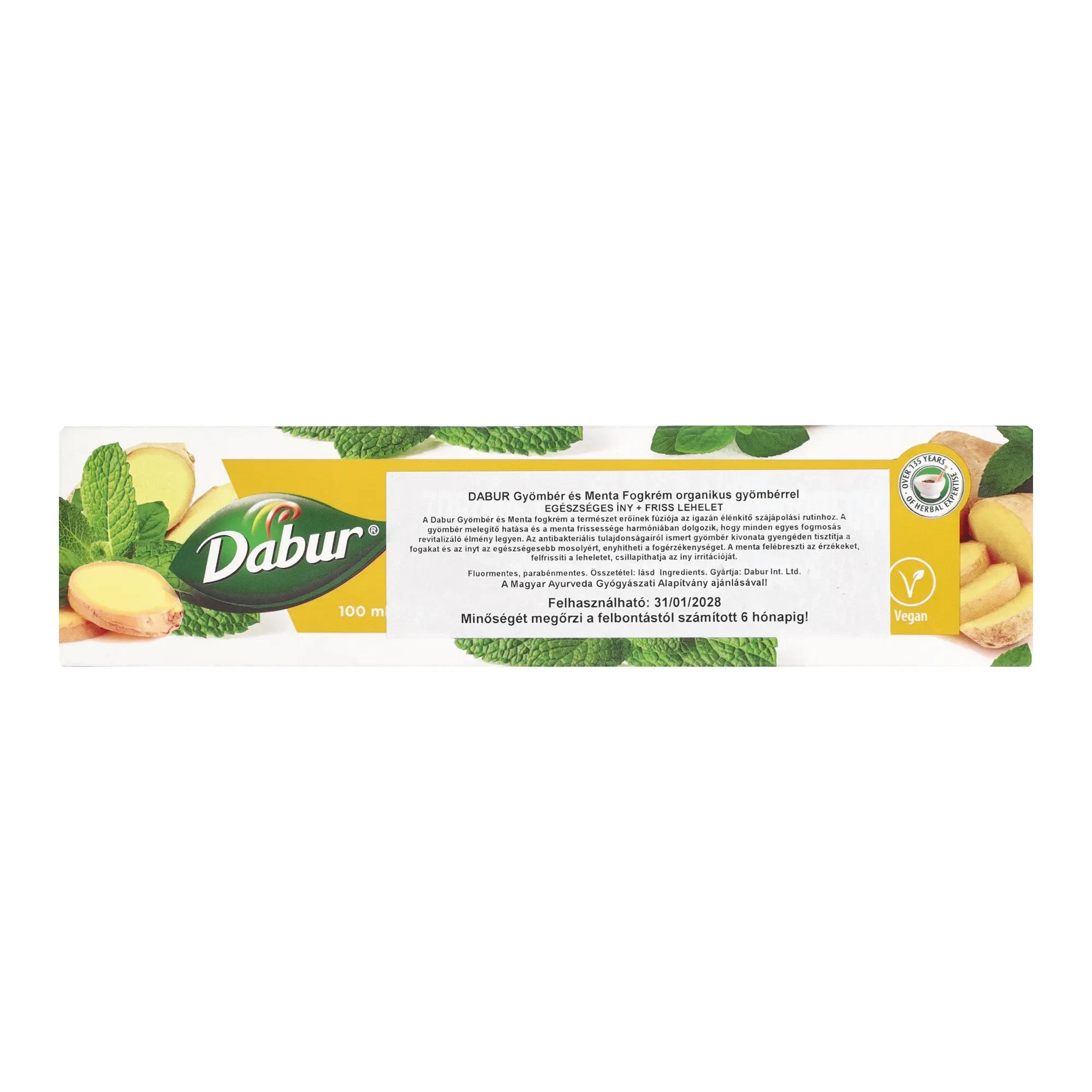 Dabur Fogkrém Ginger+Mint 100 ml