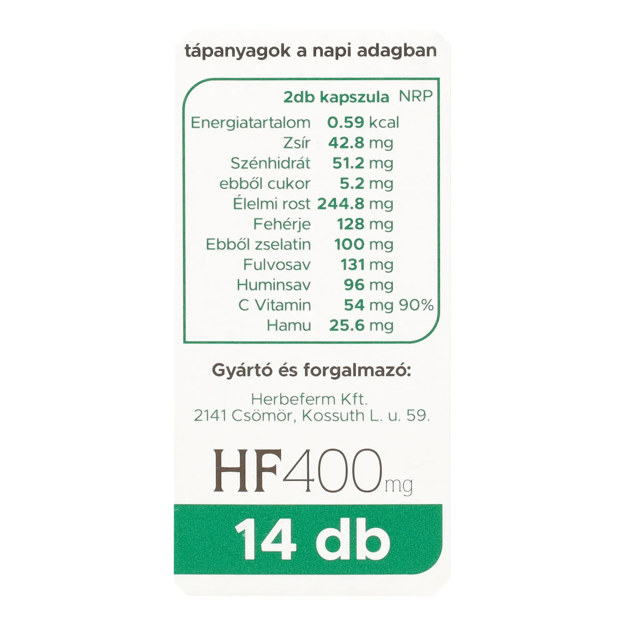 Prefer HF400 rost étrend-kiegészítő kapszula 14db