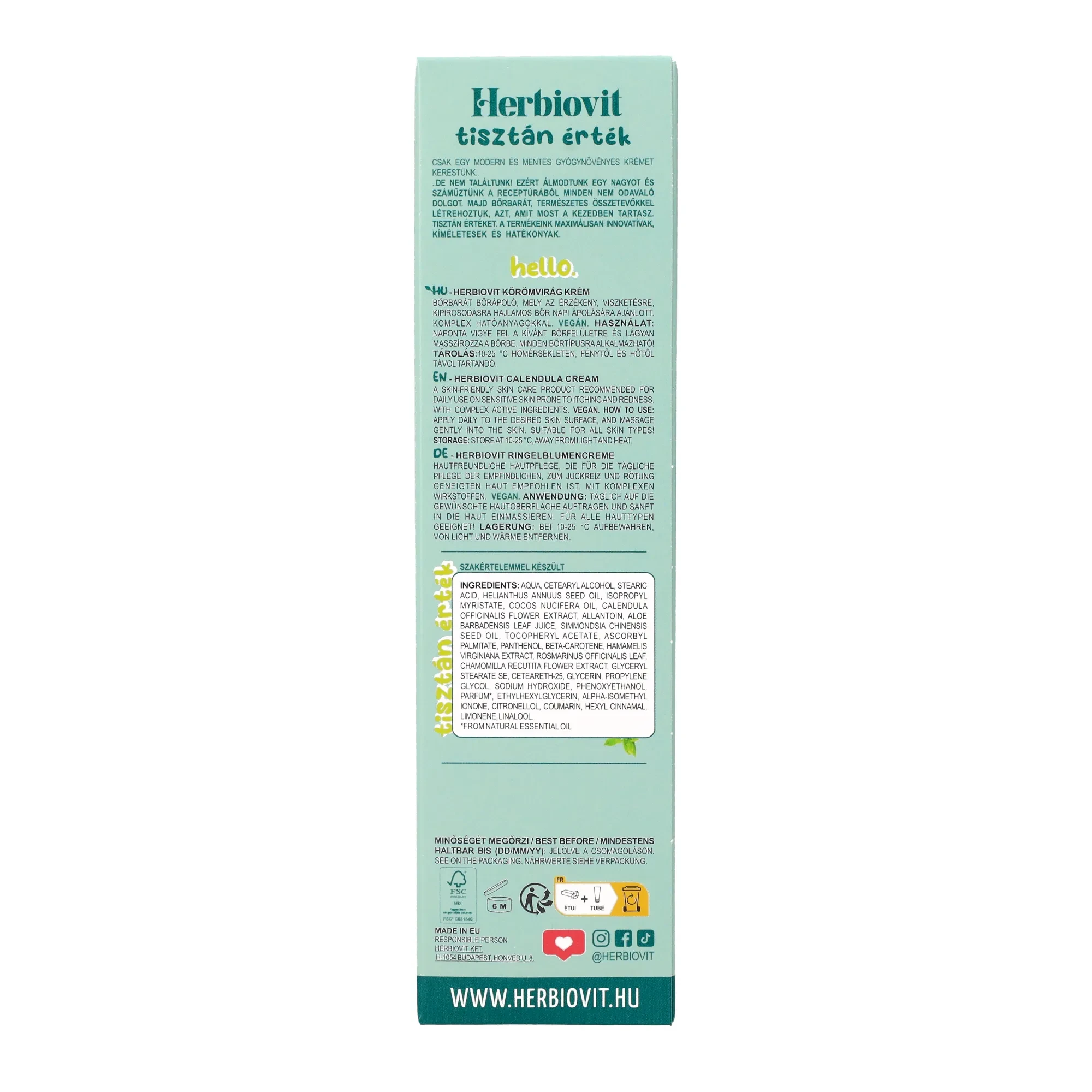 Herbiovit Körömvirág krém 75ml