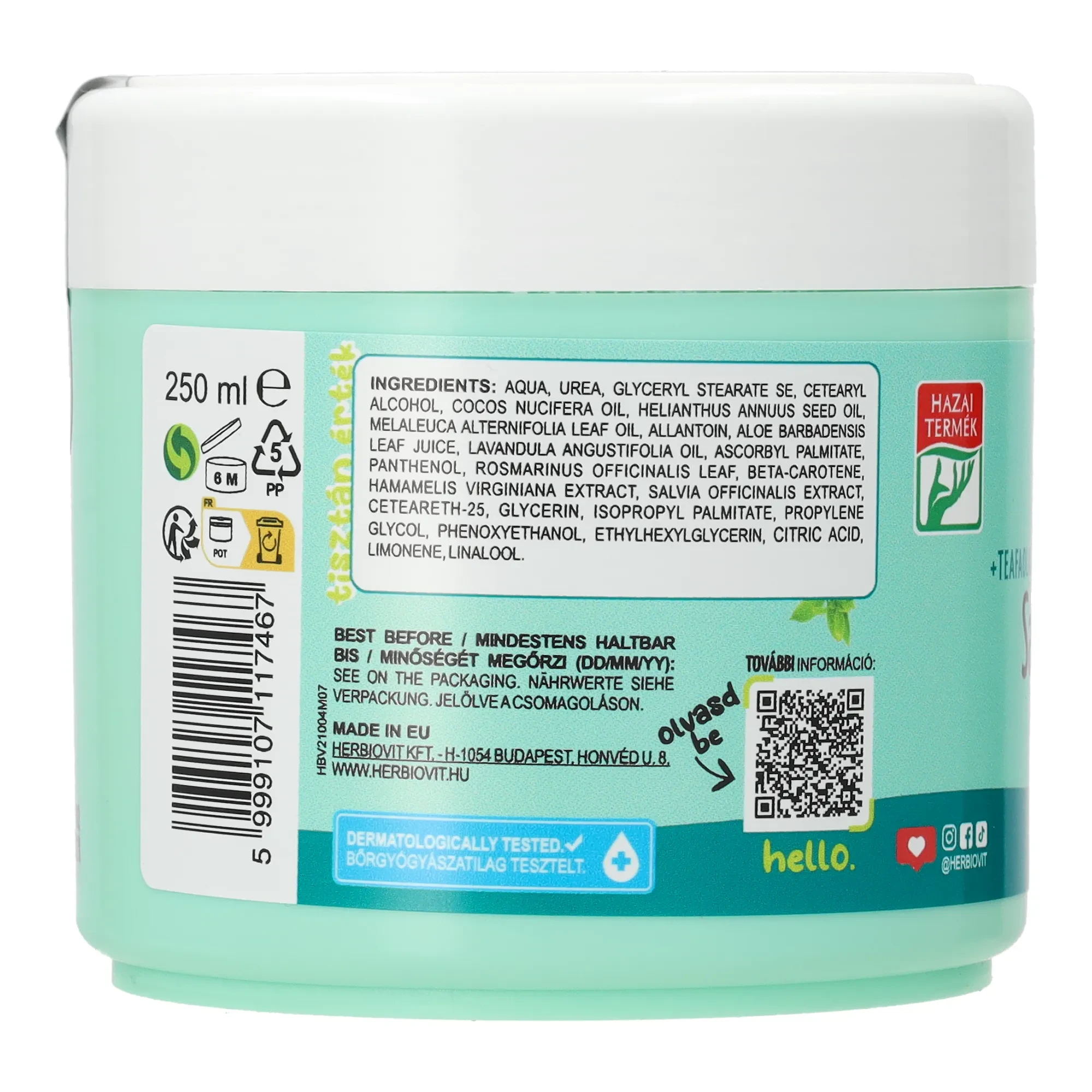 Herbiovit Sarokpuhító krém teafaolajos 250ml