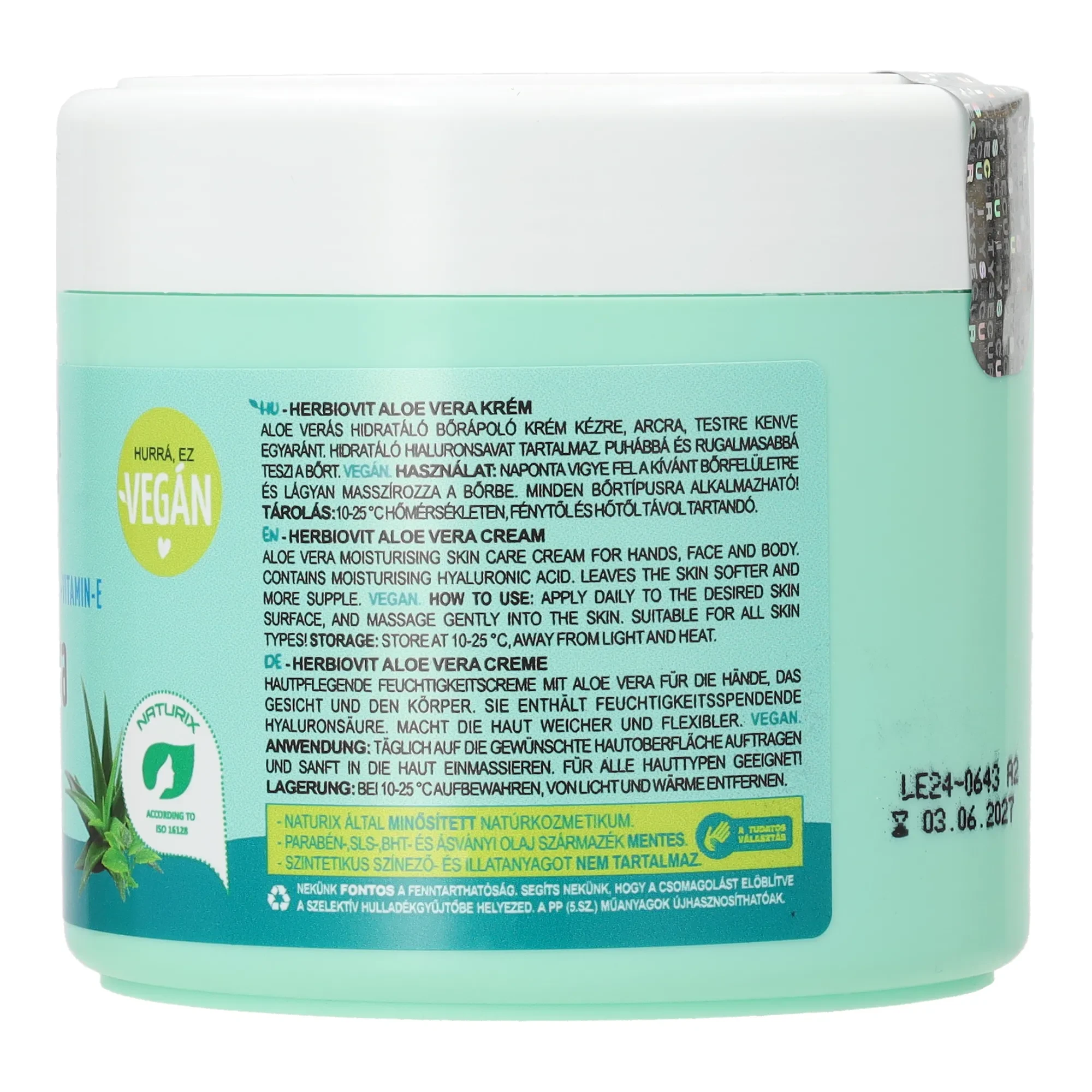 Herbiovit Aloe Vera krém 250ml