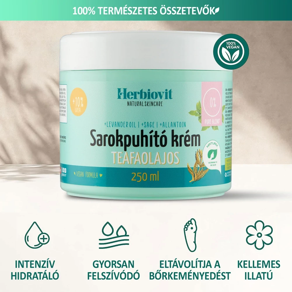 Herbiovit Sarokpuhító krém teafaolajos 250ml