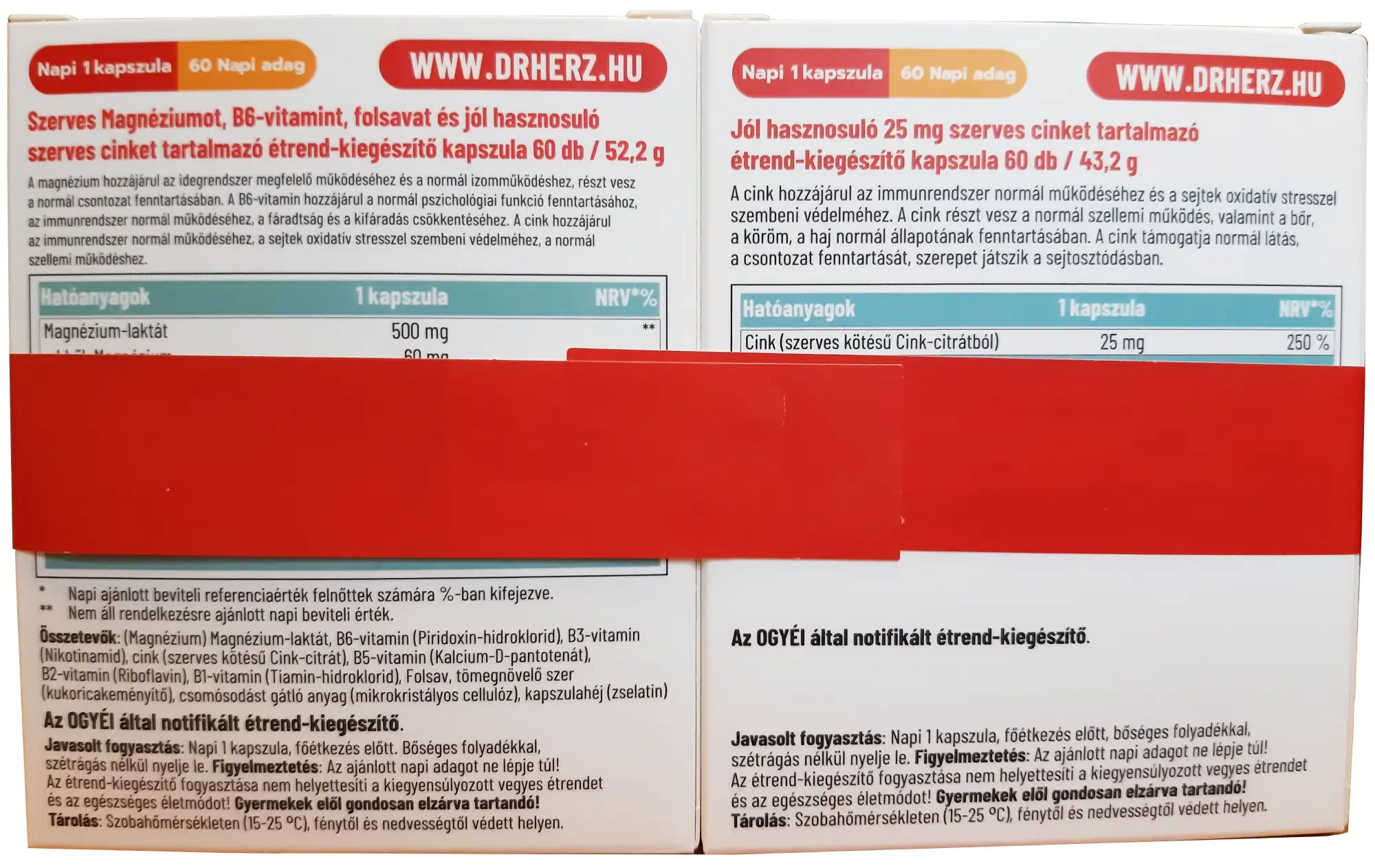 Dr. Herz Ajándék Csomag 4 étrend-kiegészítővel