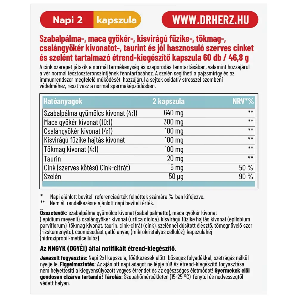 Dr.Herz Prostavit Pro 60 db kapszula