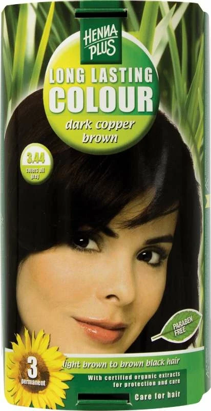 HennaPlus 3.44 sötét réz barna hajfesték