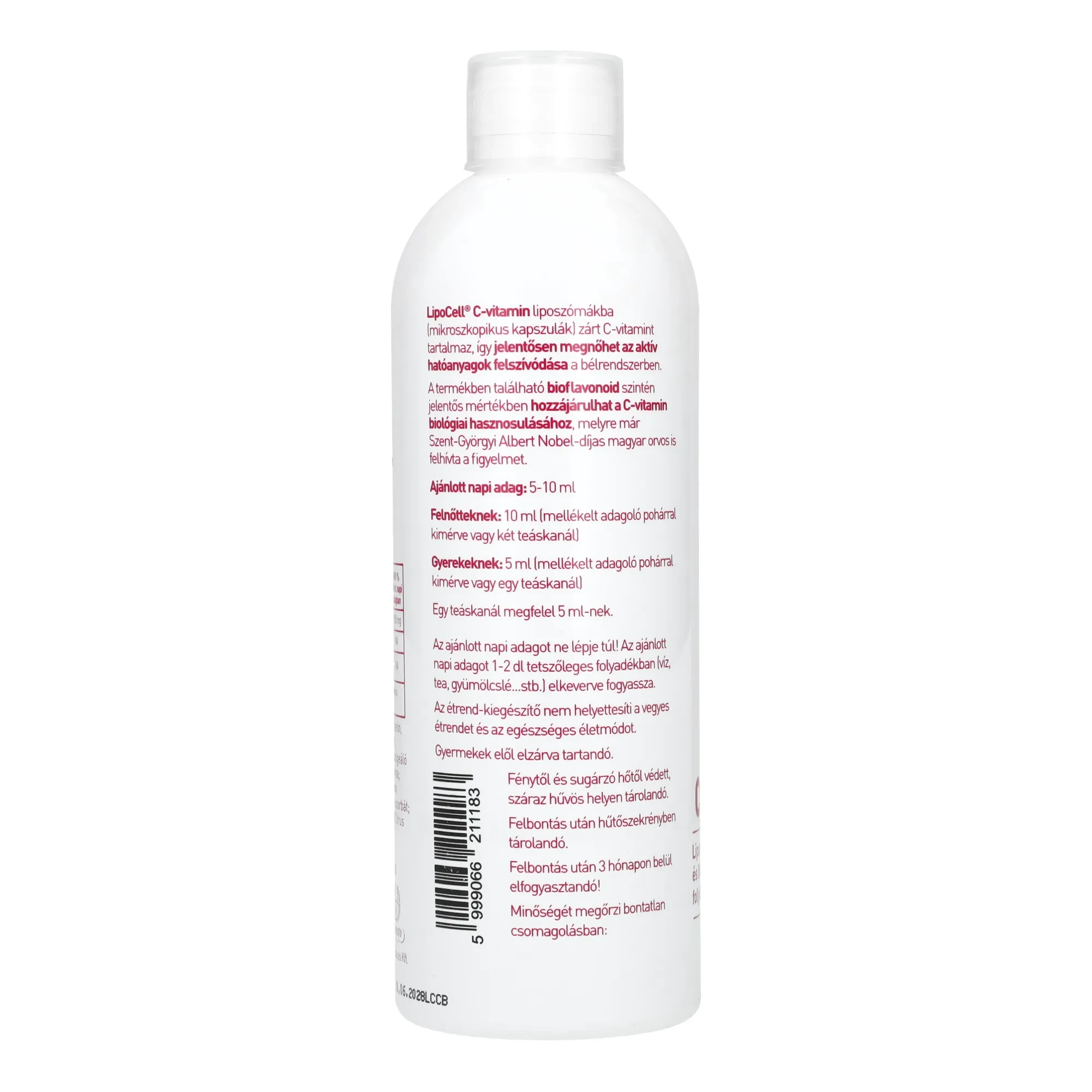LIPOCELL C-vitamin liposzomális étrend kiegészítő 500ml