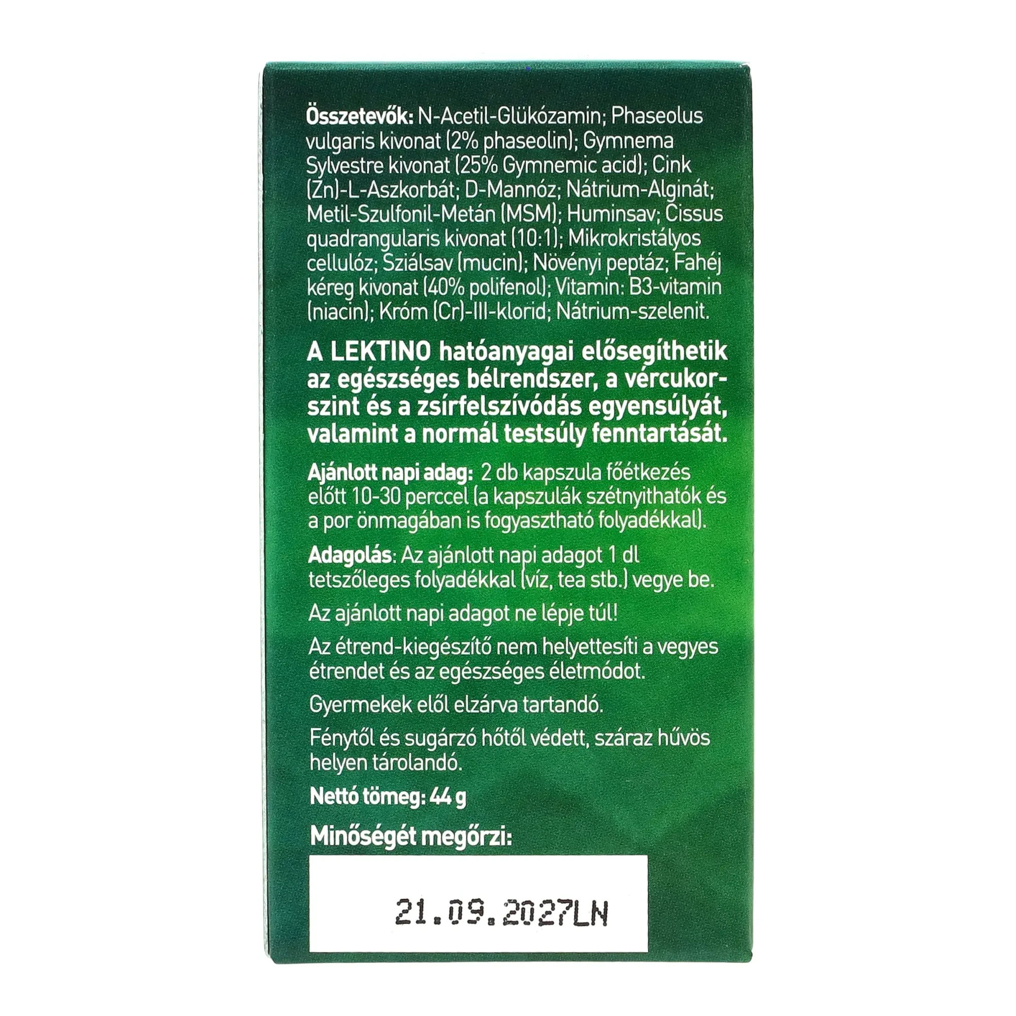 Lektino kapszula étrend-kiegészítő 60db