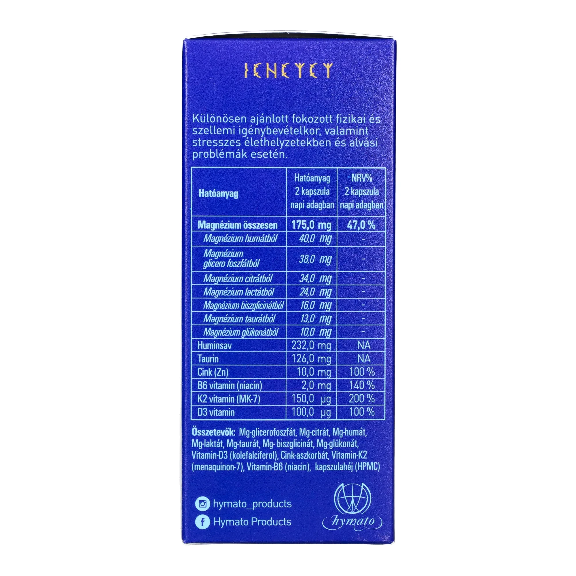 Hymato Magnézium 7 60db vega kapszula