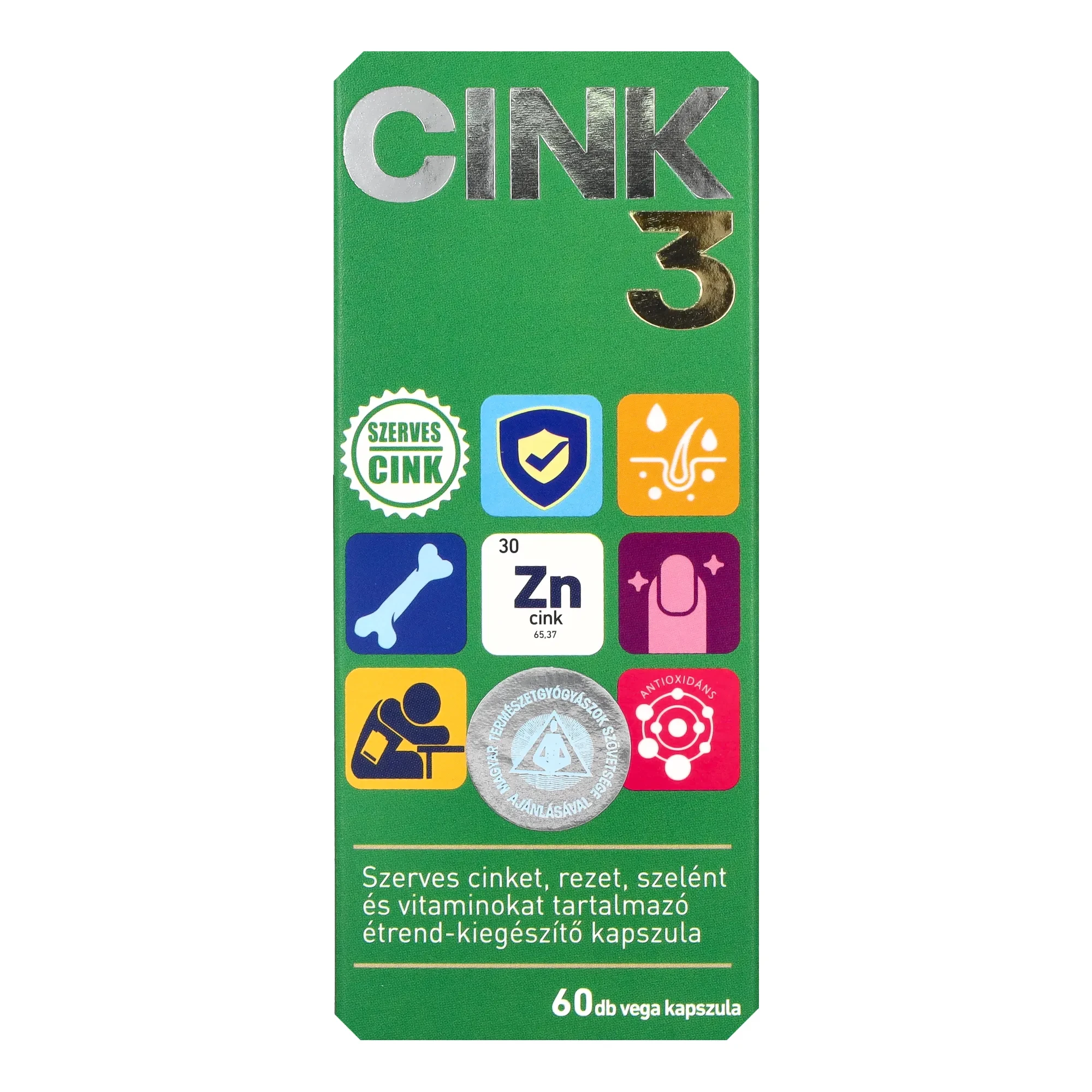 Hymato Cink3 Étrend-kiegészítő Kapszula 60 db