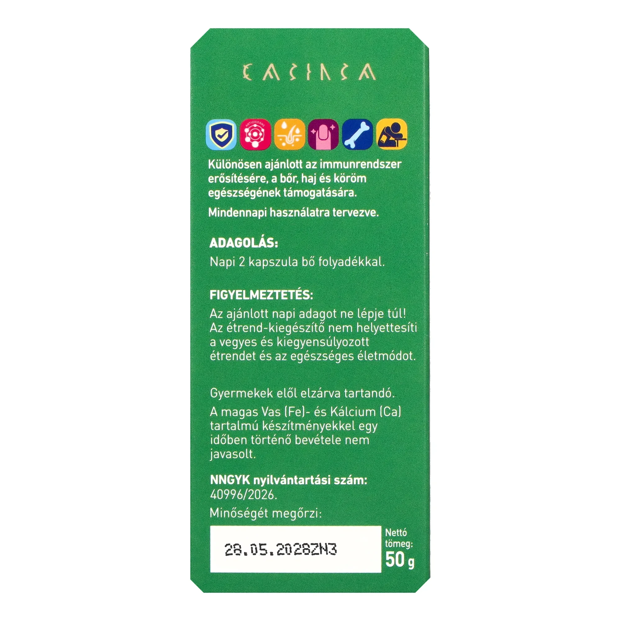 Hymato Cink3 Étrend-kiegészítő Kapszula 60 db