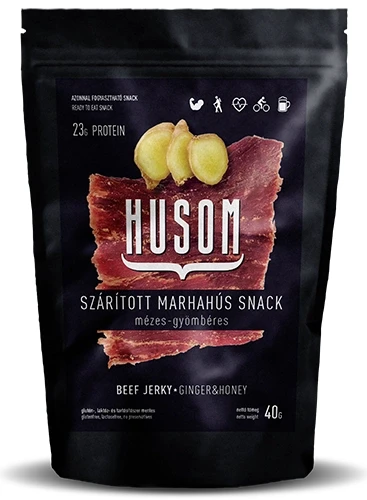 Husom szárított marhahús snack mézes-gyömbéres 40 g