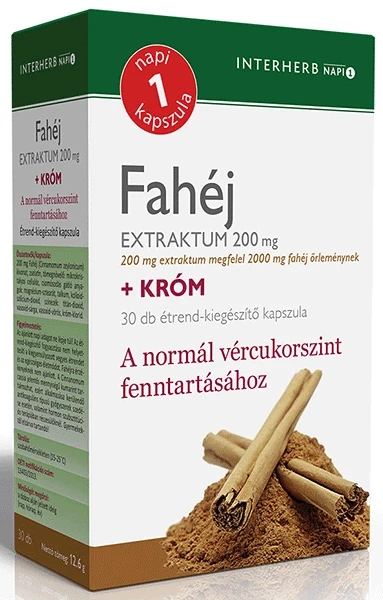 Interherb NAPI1 Fahéj Extraktum 200 mg 30 db
