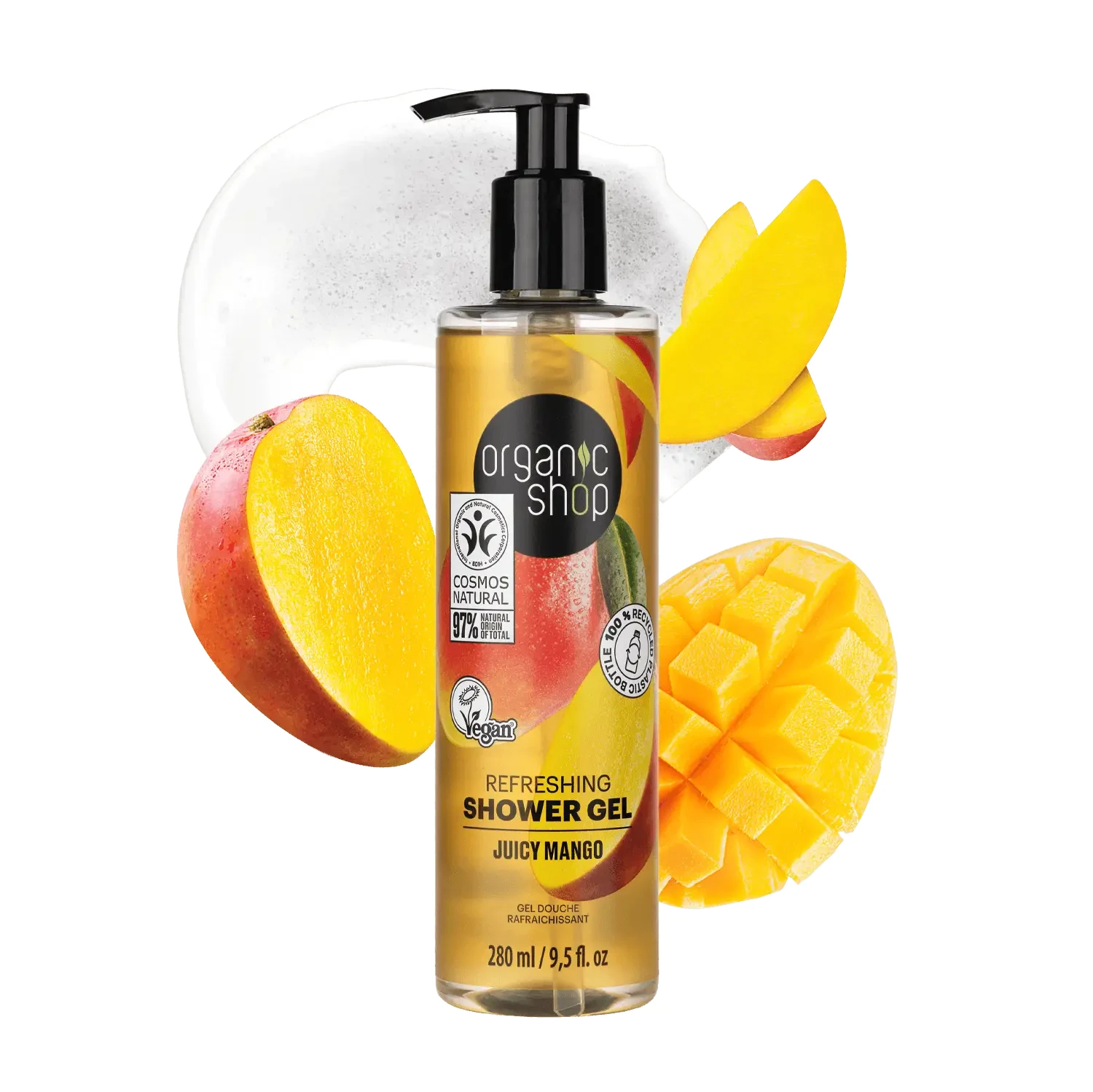 Organic Shop Frissítő Tusfürdő Mangóval 280ml