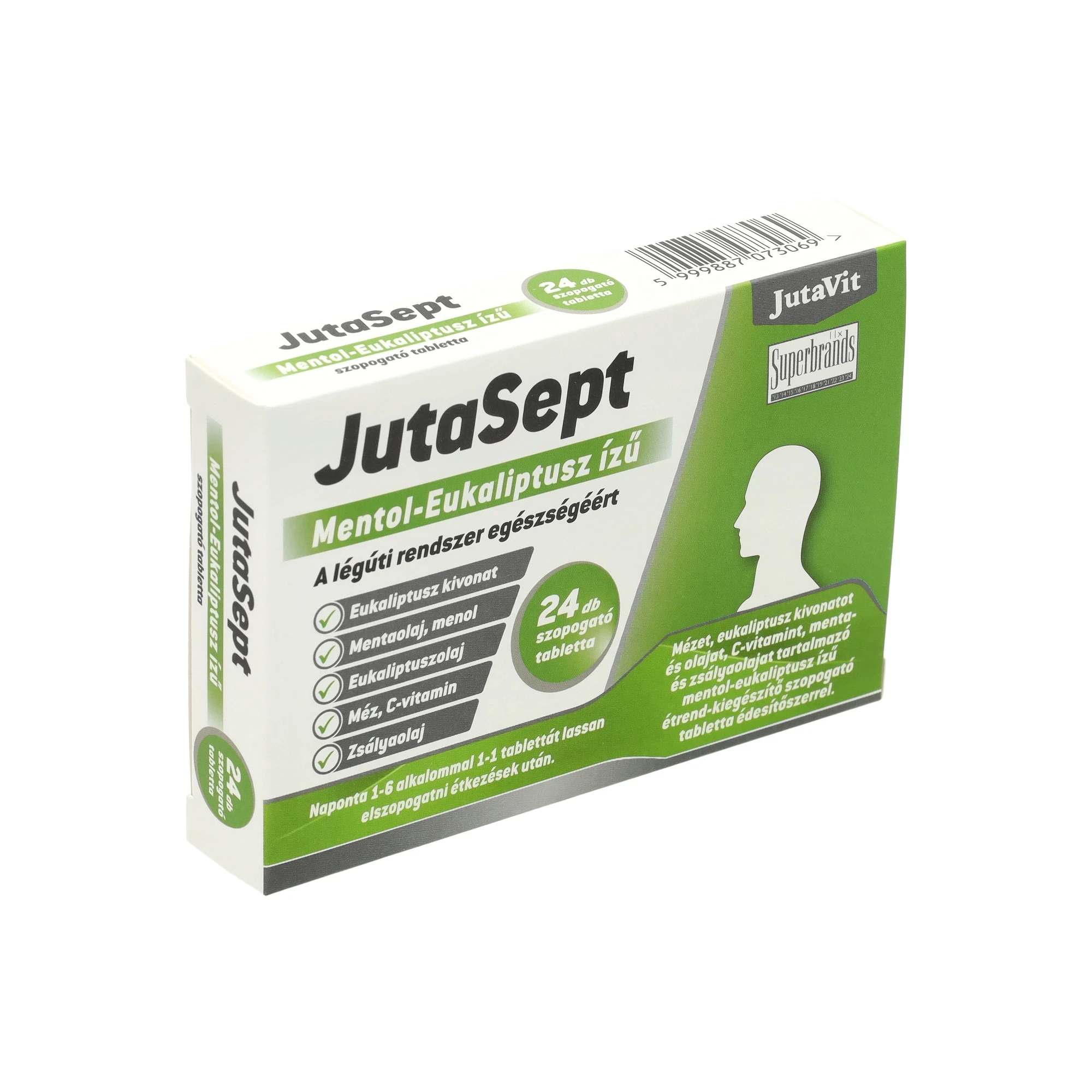 Jutavit Jutasept szopogató tabletta Mentol 24db