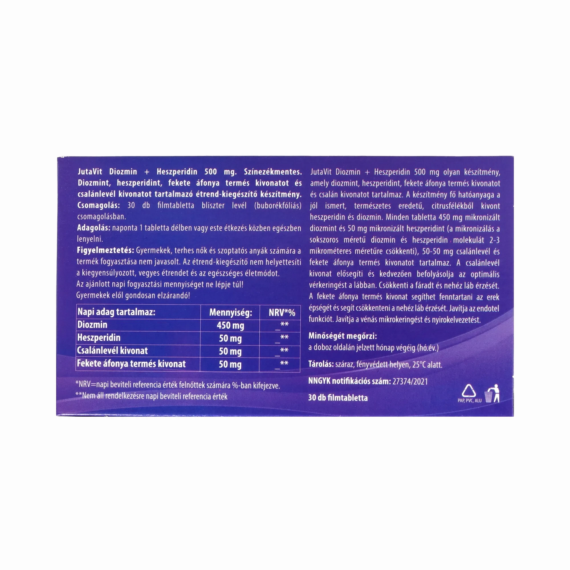 Jutavit Diozmin + Heszperidin 30db 500mg