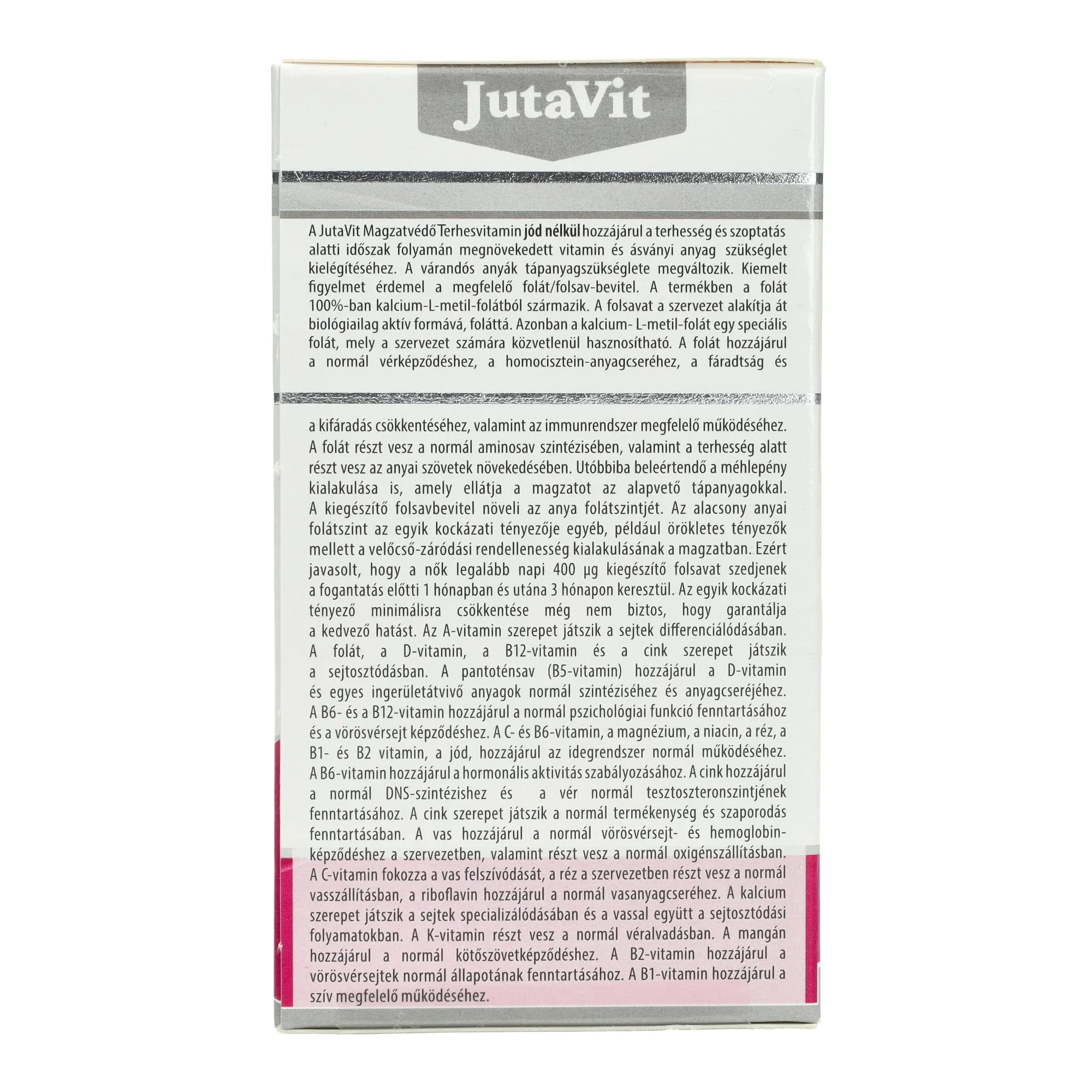 JutaVit Magzatvédő terhesvitamin (JÓD nélkül) 60db