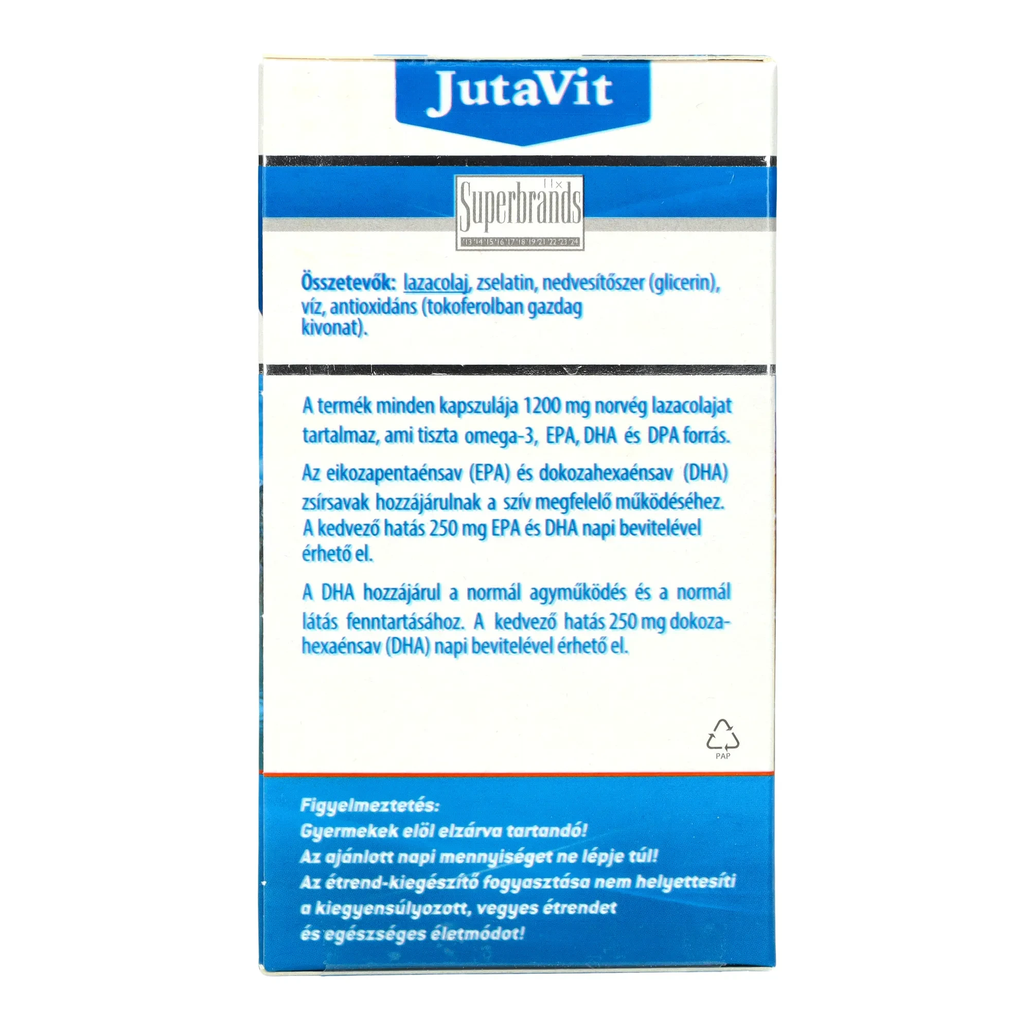 JutaVit Norvég lazacolaj 1200 mg Omega 3 100db