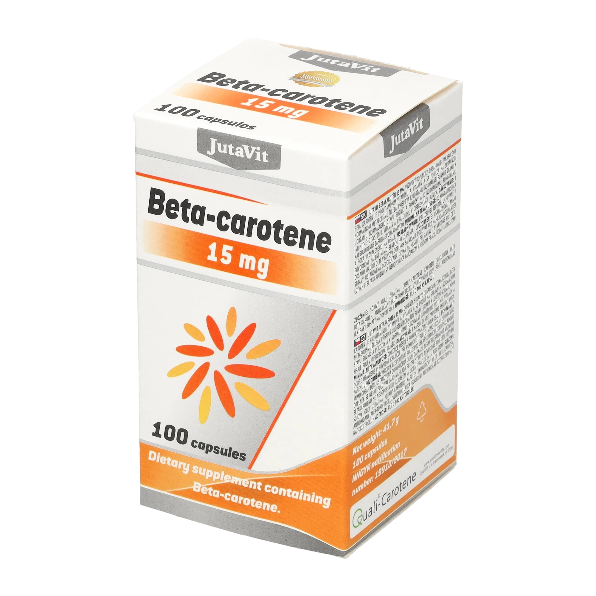 Jutavit Béta-karotin 15mg 100db