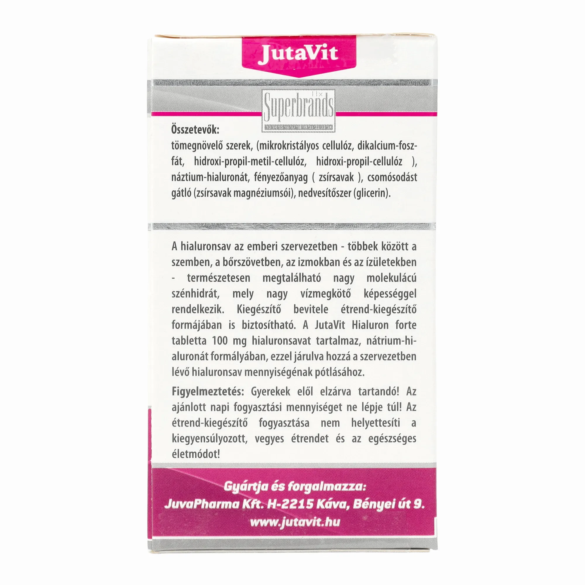 JutaVit HIALURON forte 100mg 30db
