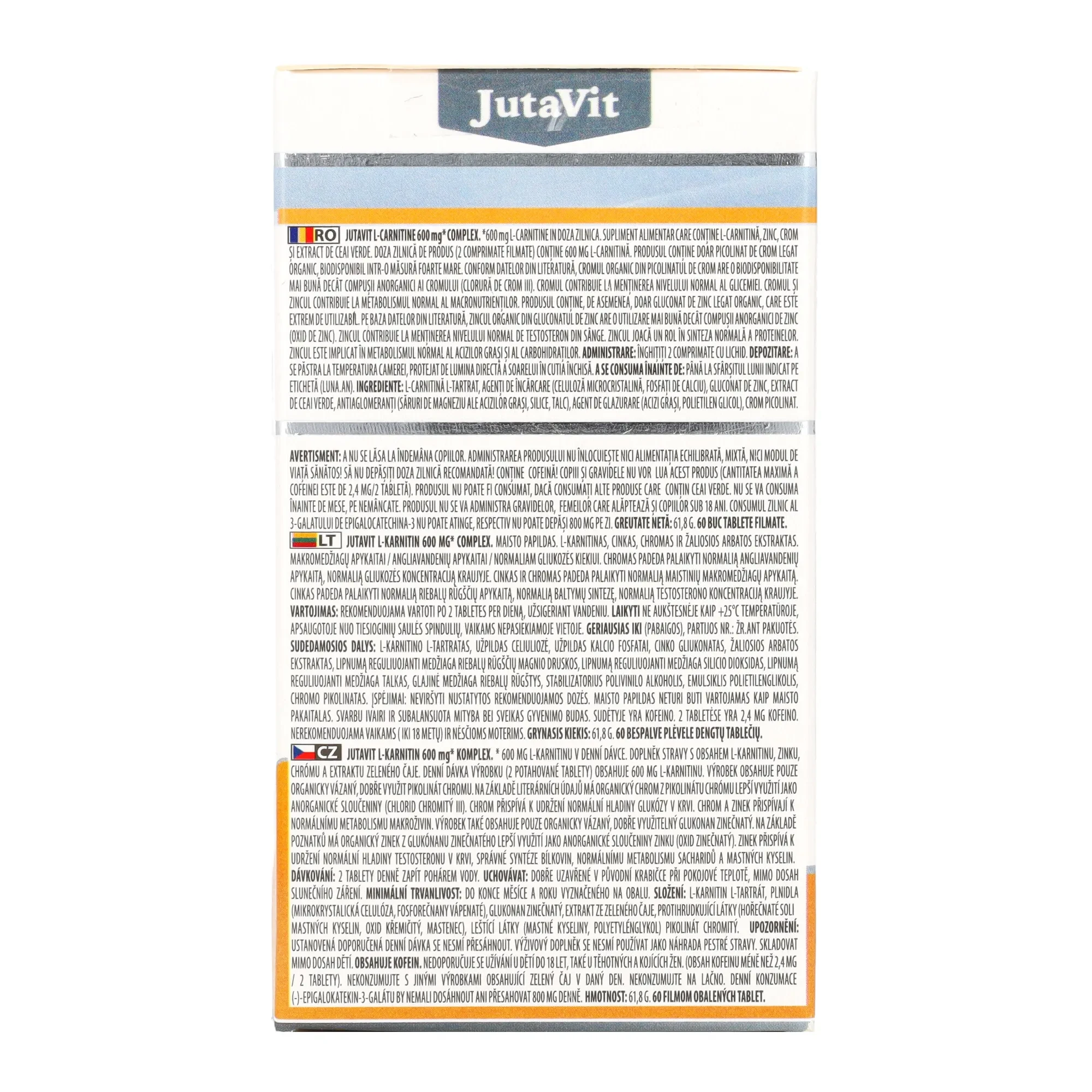 JutaVit L-karnitin (600mg) komplex 60db