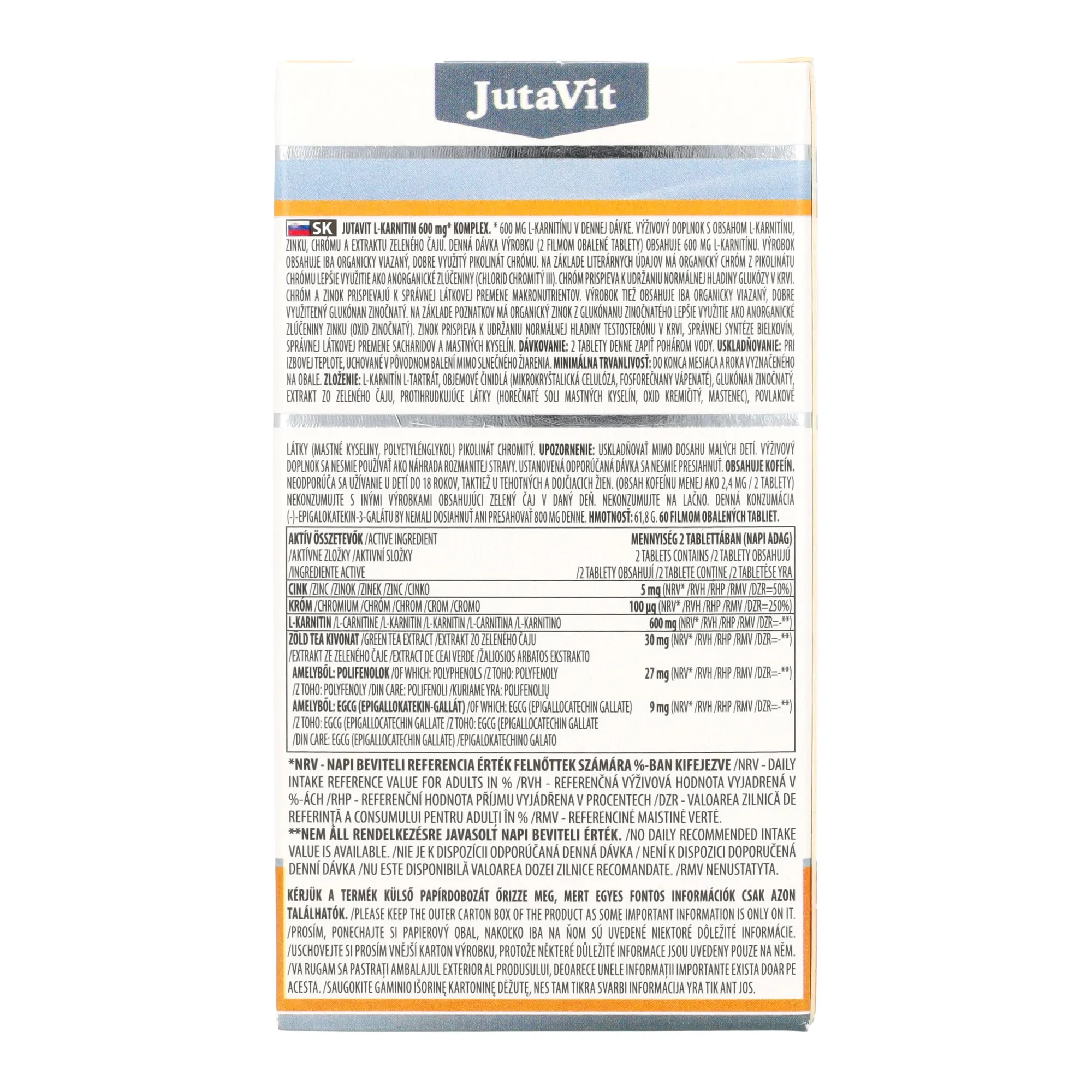 JutaVit L-karnitin (600mg) komplex 60db