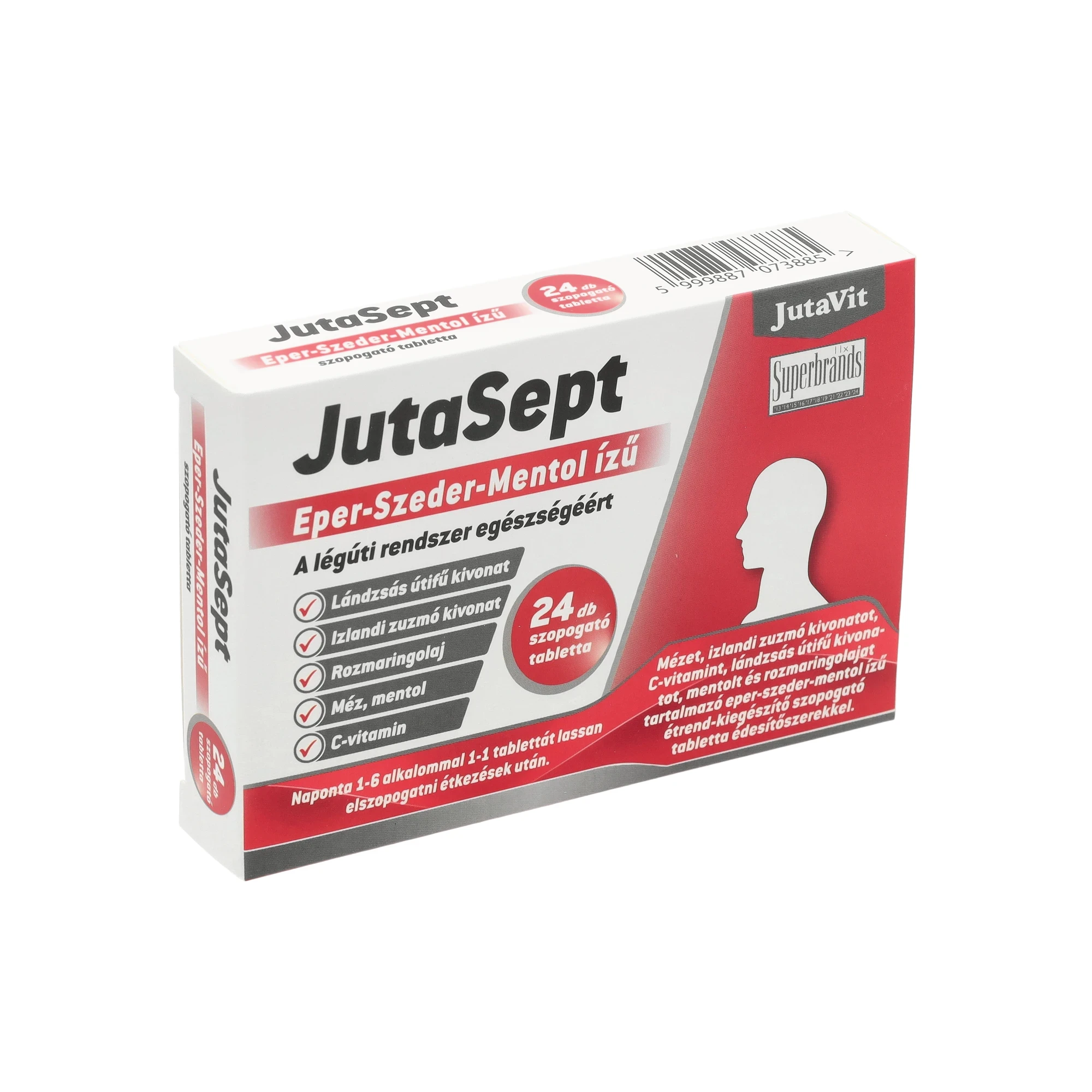 Jutasept Eper-Szeder-Mentol ízű 24db
