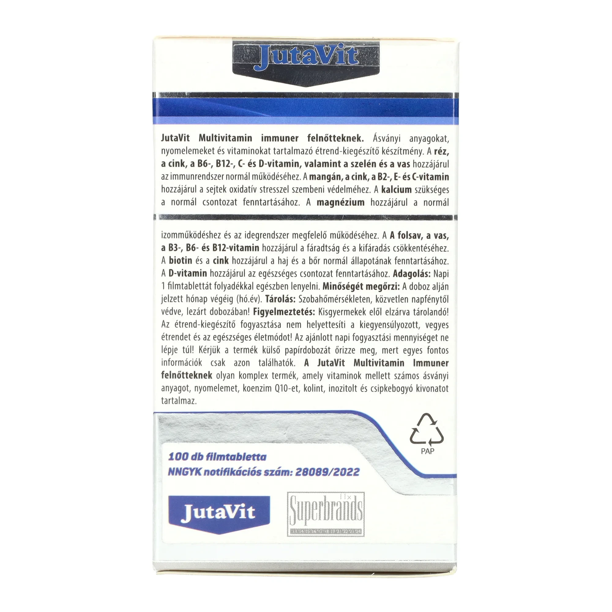 JutaVit Multivitamin felnőtteknek nyújtott kioldódású 100db