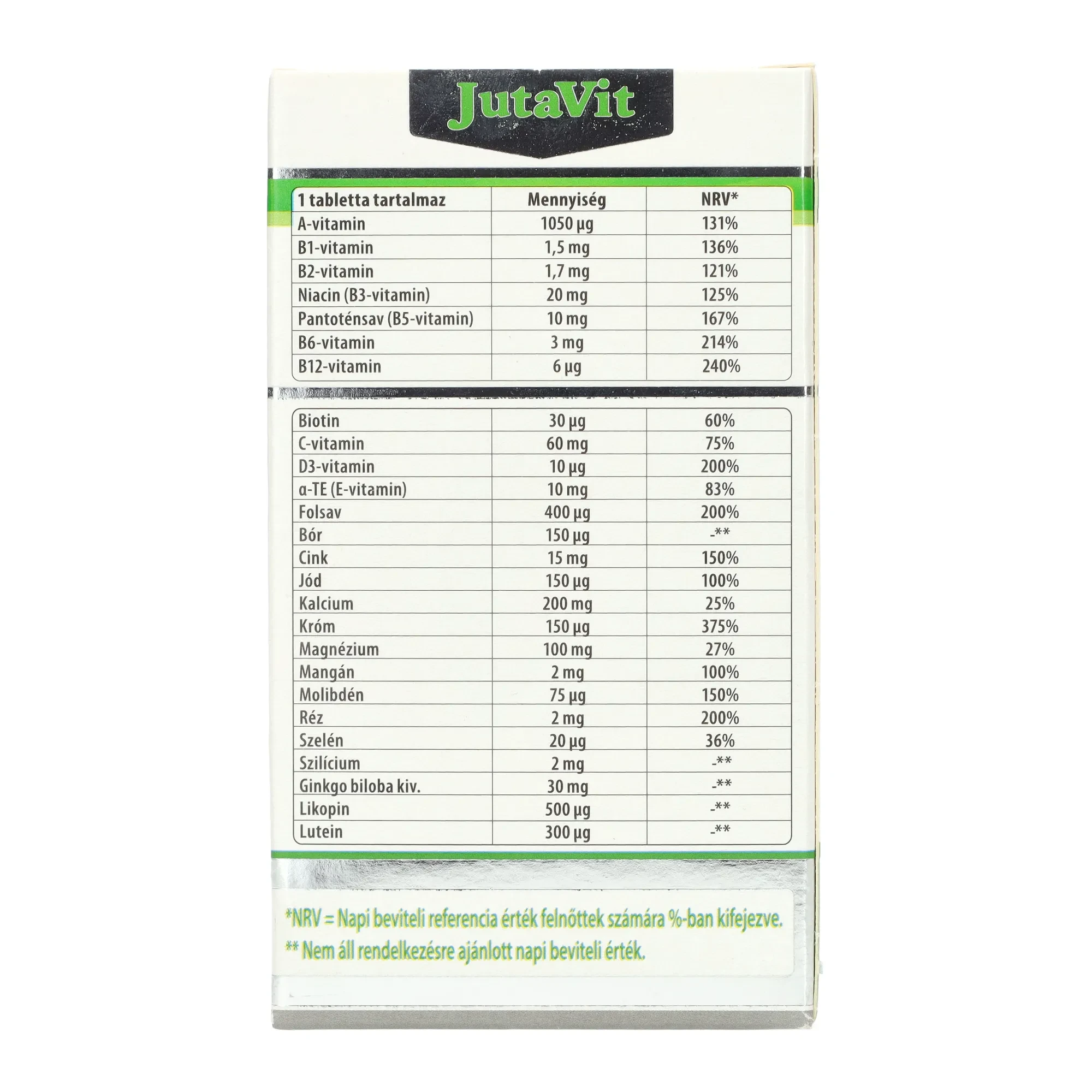 JutaVit Multivitamin felnőtteknek 50+ 100db