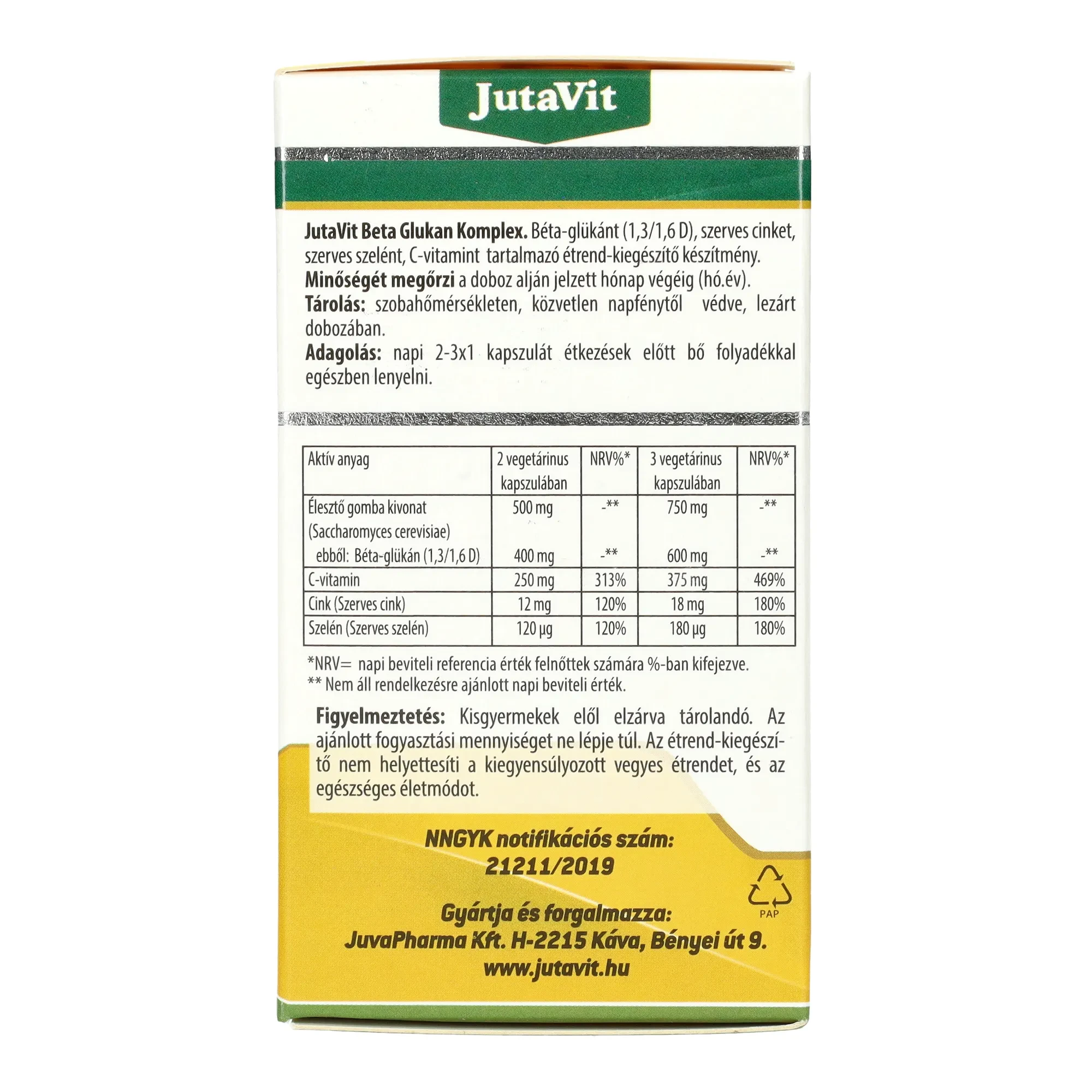 Jutavit Beta Glukan komplex 70db