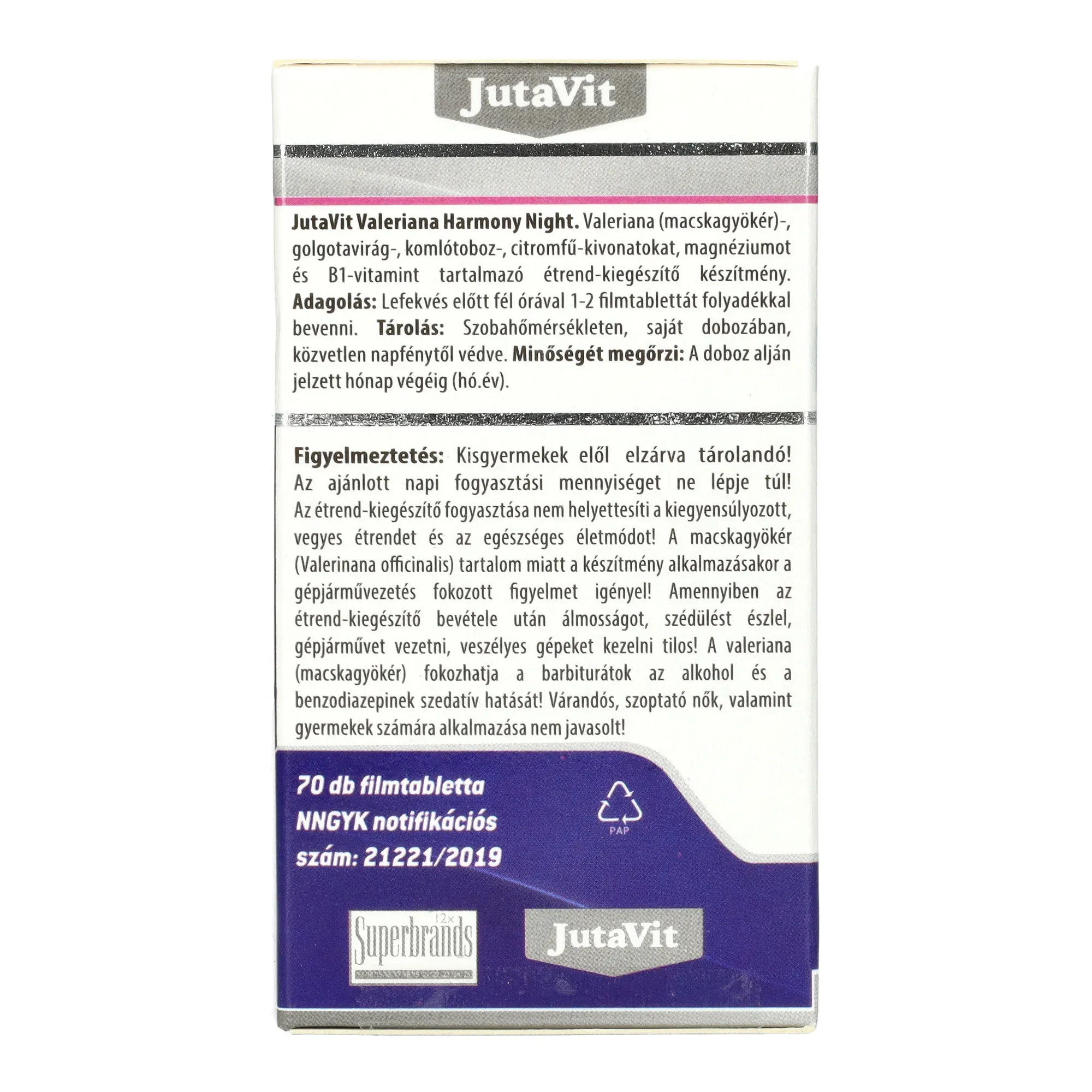 JutaVit Valeriana Harmony Night 70db