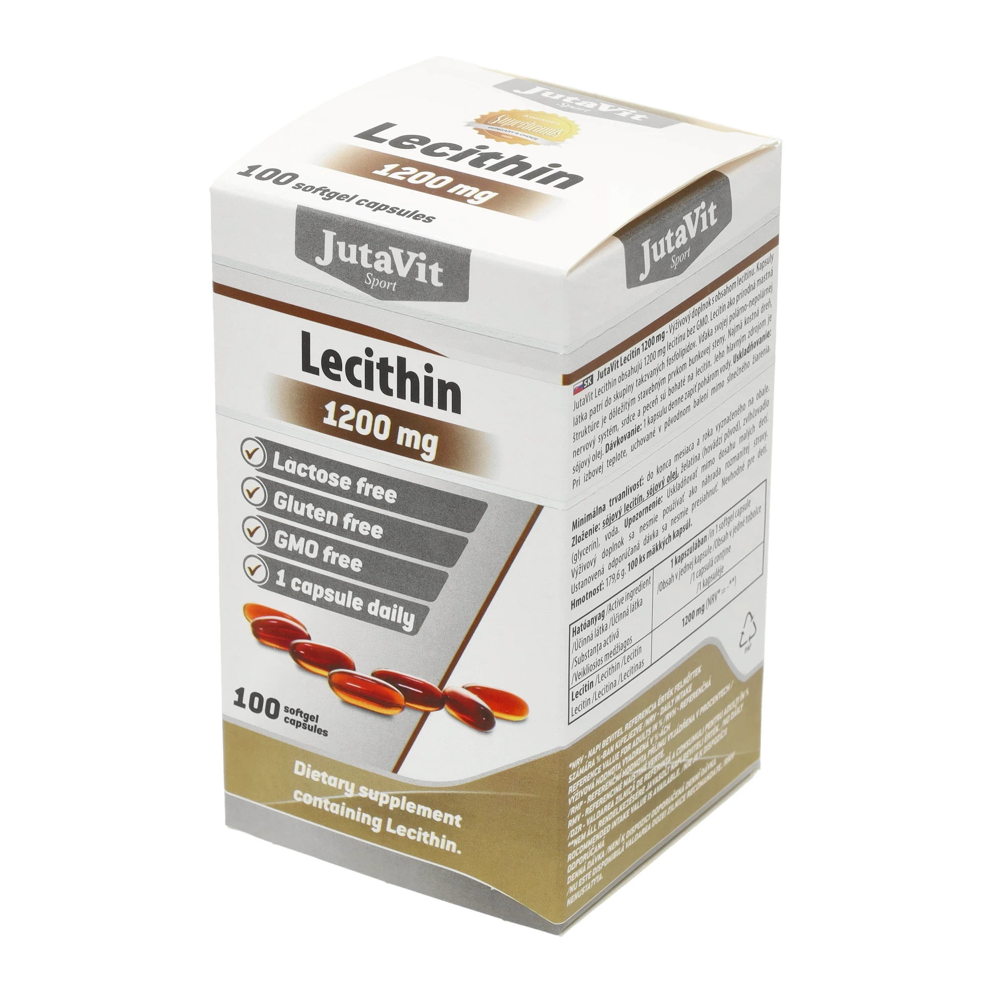 Jutavit Lecithin 1200 mg 100 db Lágykapszula