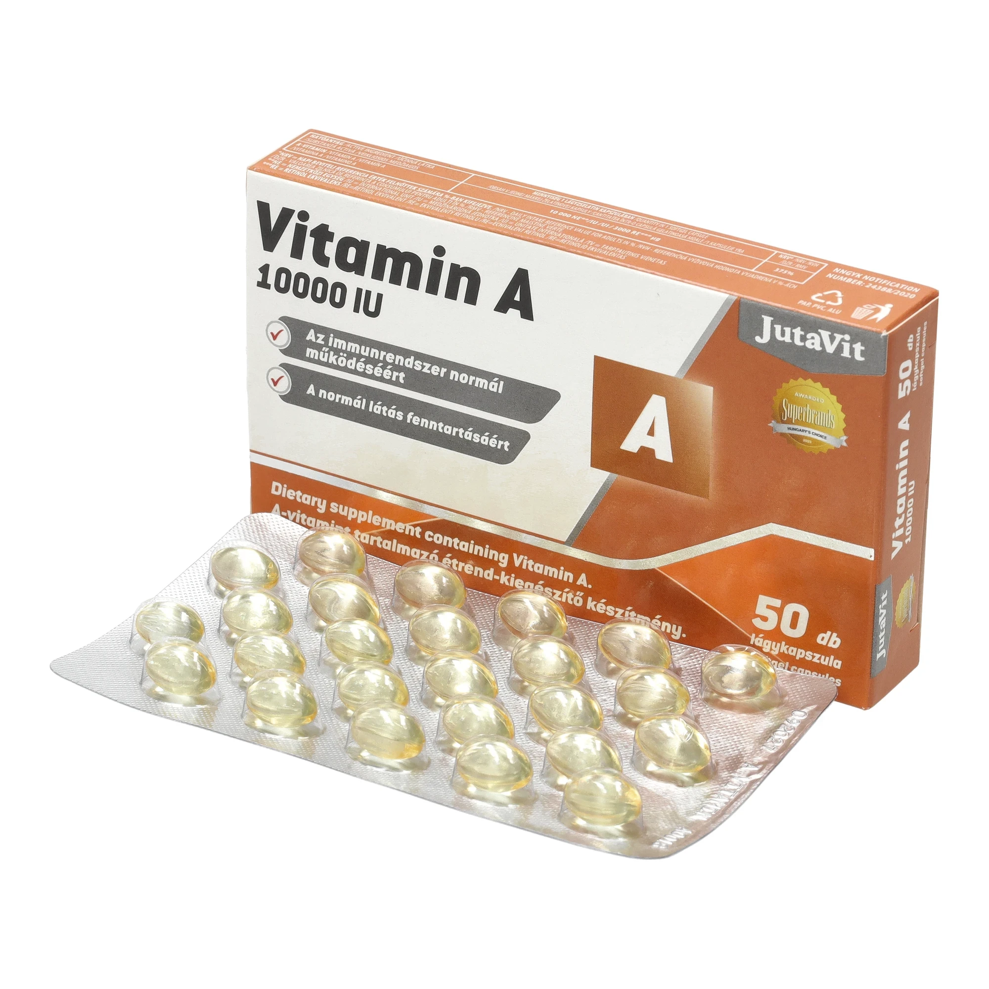 Jutavit A-vitamin 10000 NE 50db