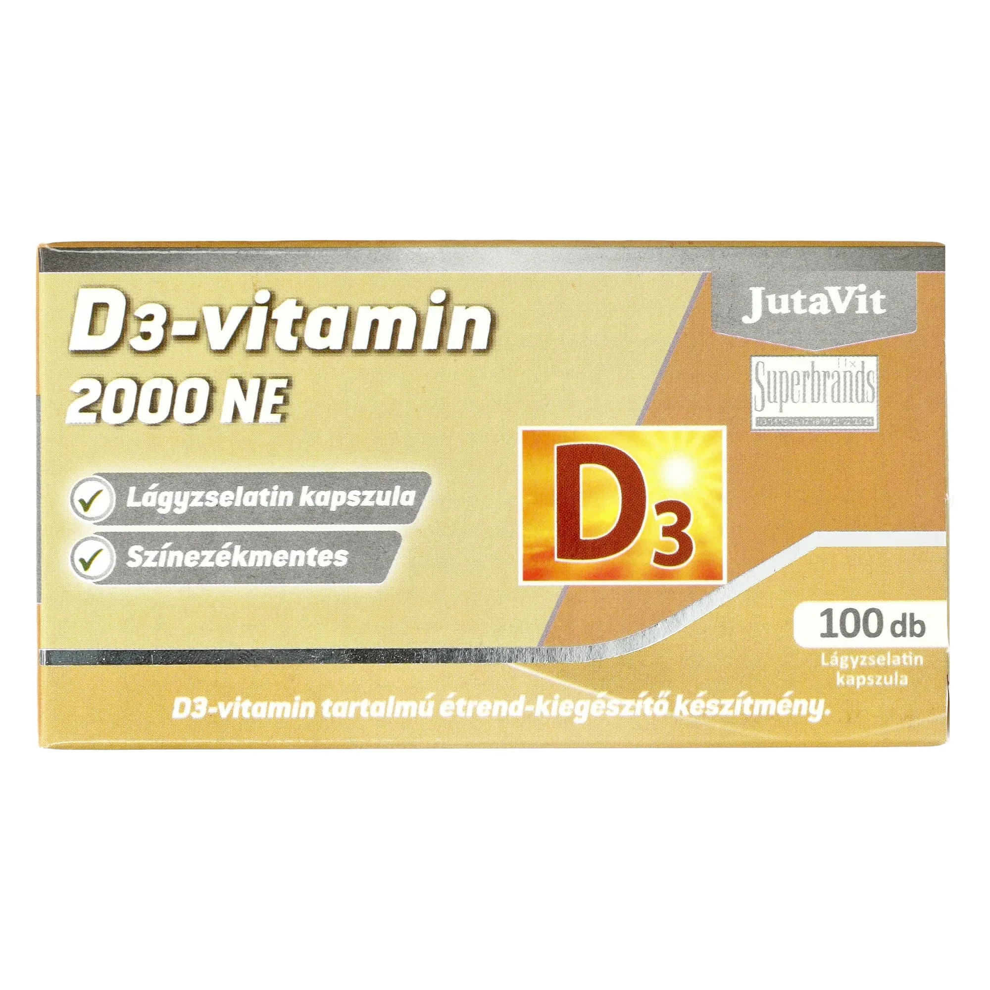 JutaVit D-vitamin 2000NE lágykapszula 100db