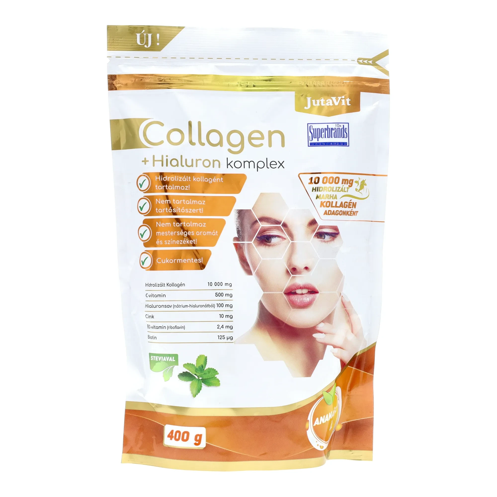 JutaVit Collagen Komplex italpor 400g ANANÁSZ ízben