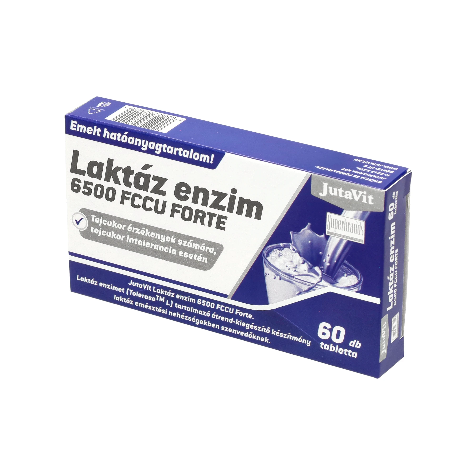 Jutavit Laktáz Enzim 6500 FCCU Forte tabletta 60db