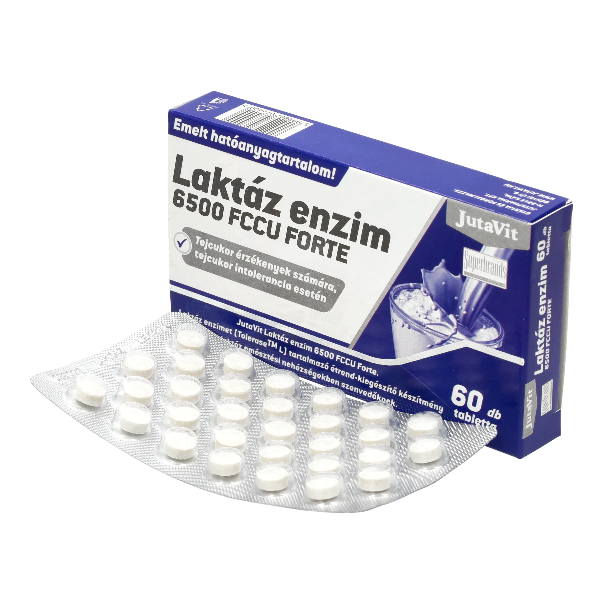 Jutavit Laktáz Enzim 6500 FCCU Forte tabletta 60db