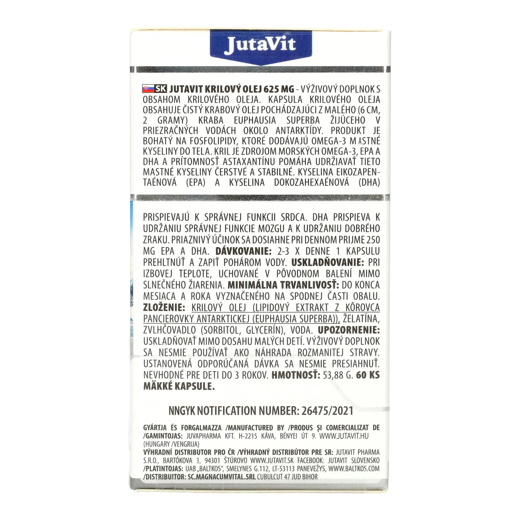 JutaVit Krill olaj 625mg 60db