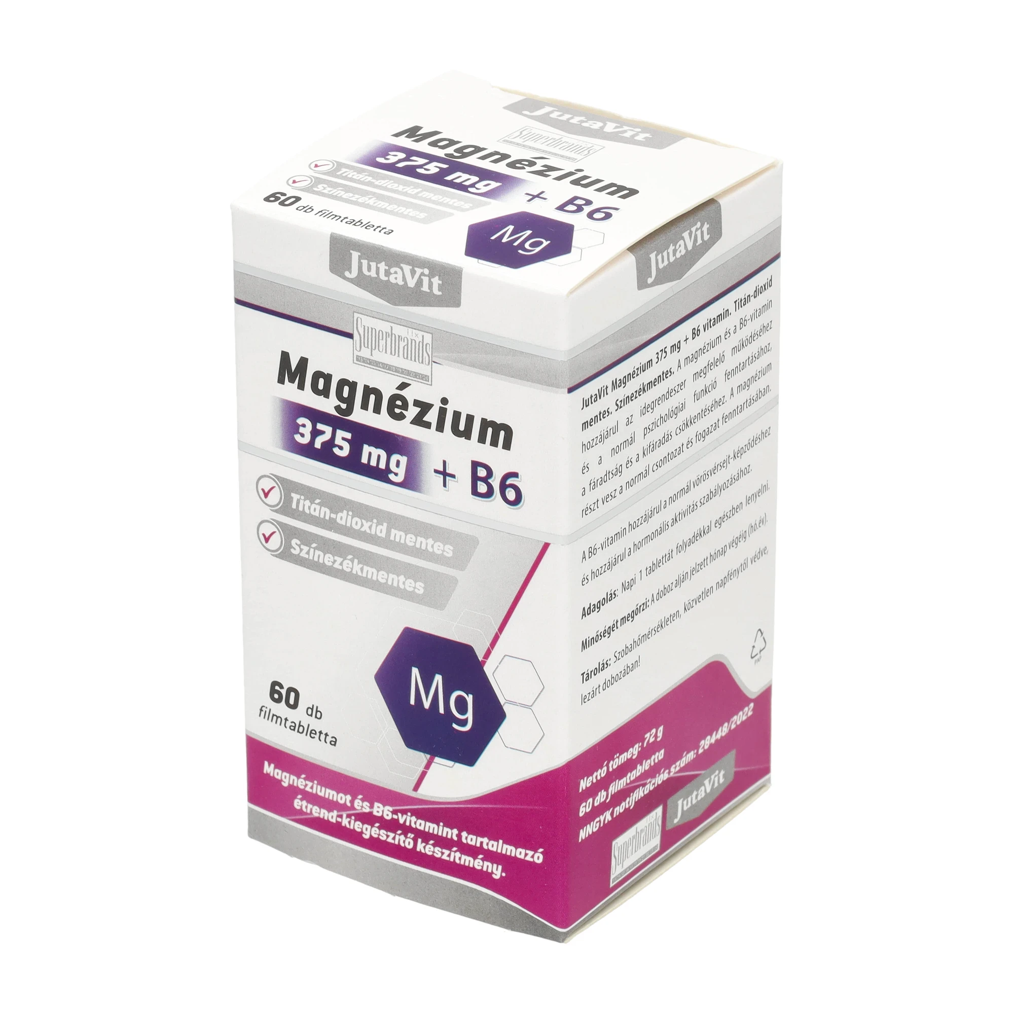 JutaVit Magnézium 375mg+B6 60db