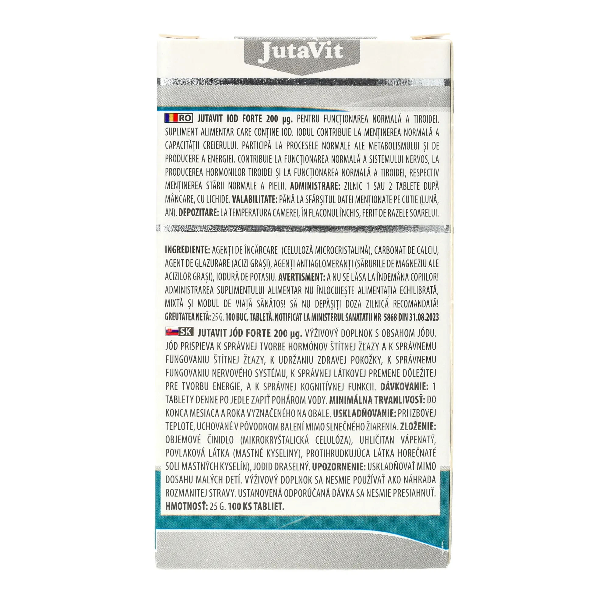 Jutavit jód forte tabletta 100db