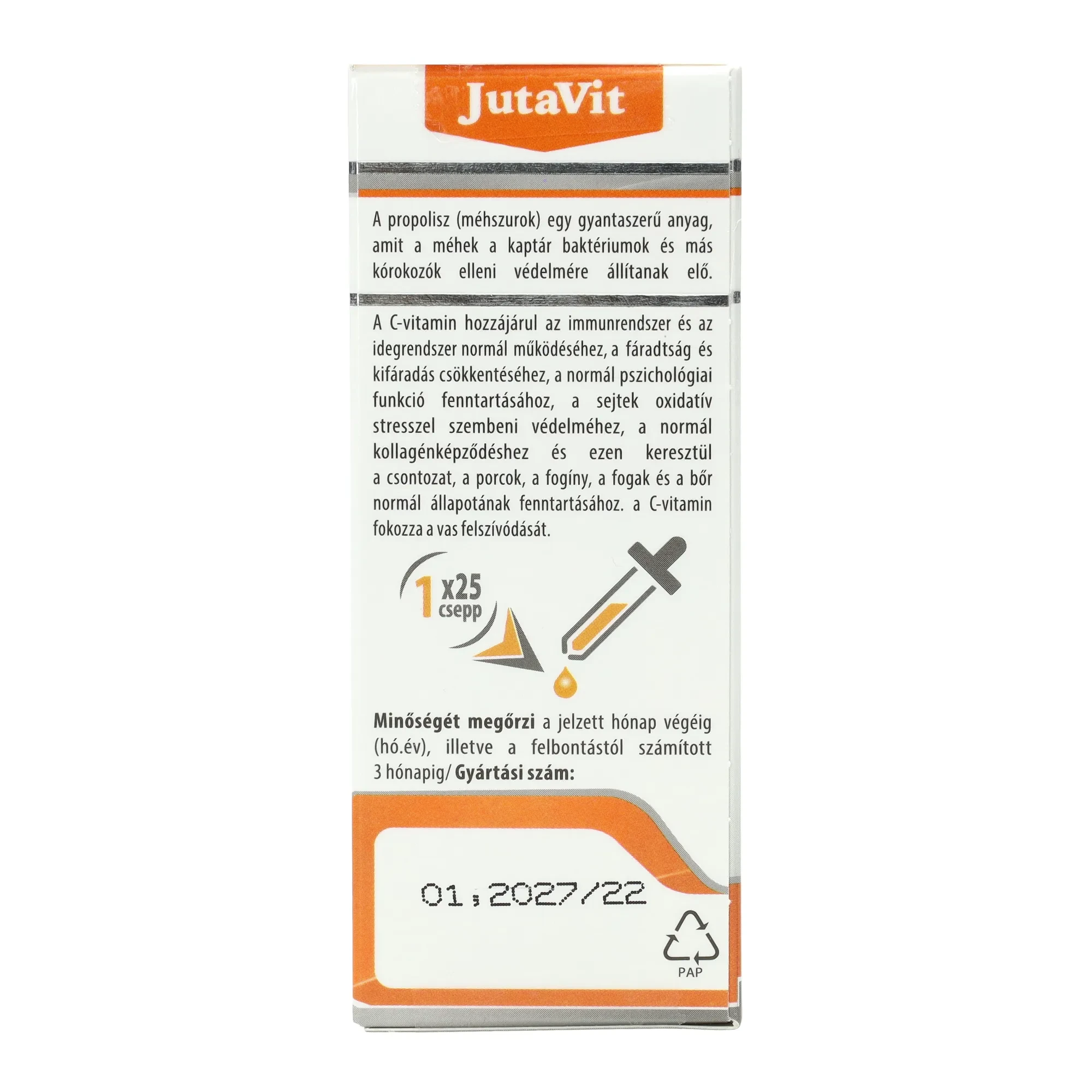 JutaVit Propolisz+C-vitamin csepp 30 ml