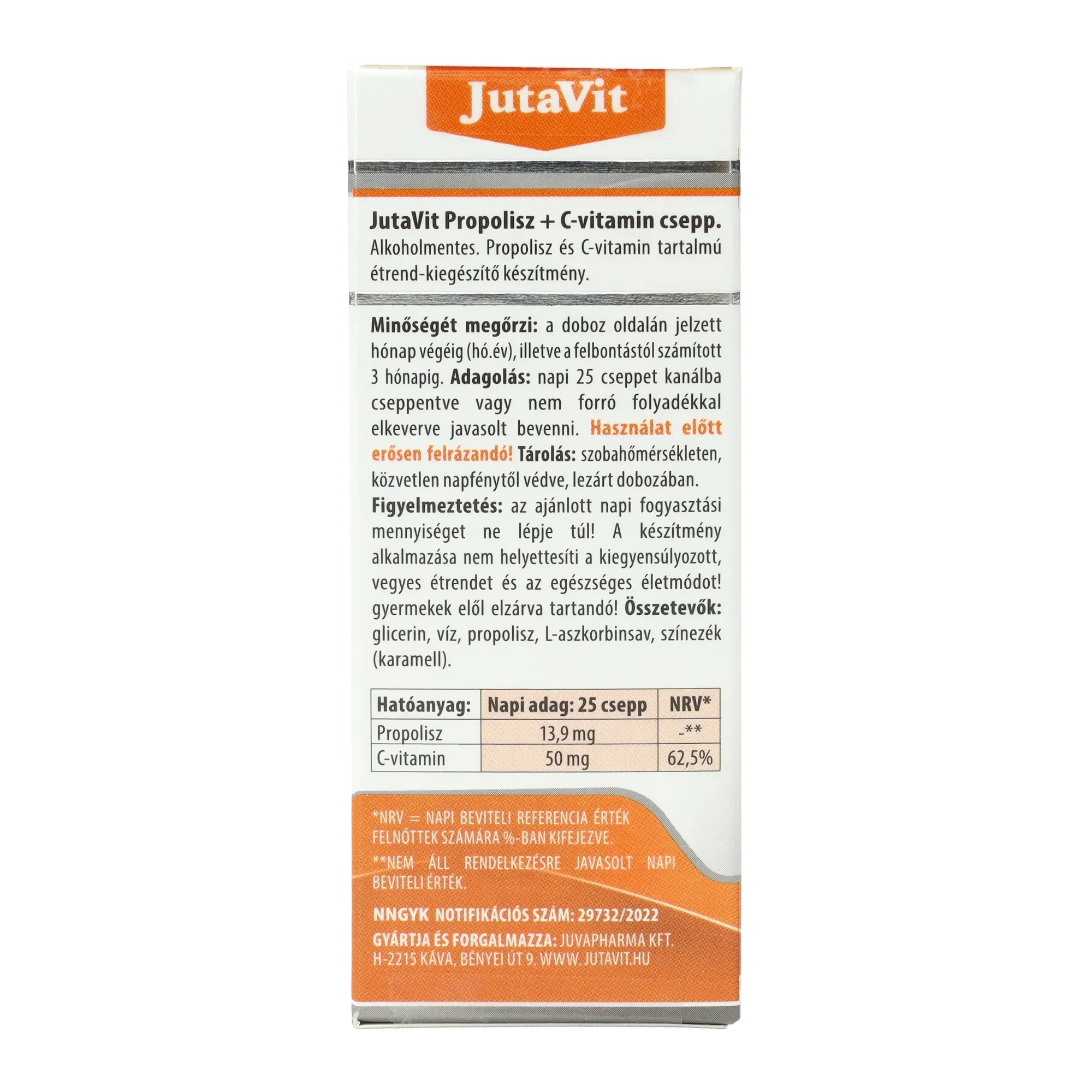 JutaVit Propolisz+C-vitamin csepp 30 ml