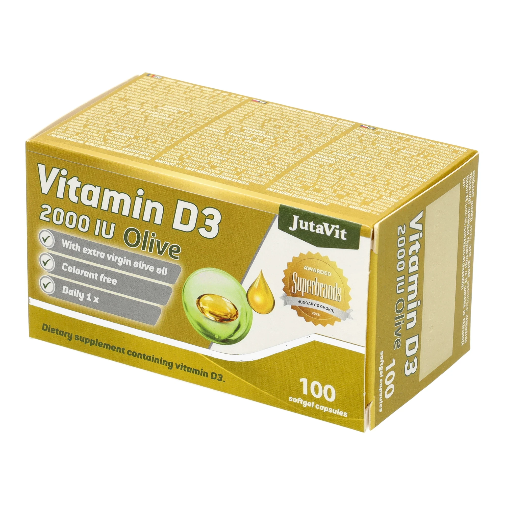 JutaVit D3-vitamin 2000NE Oliva lágykapszula 100db