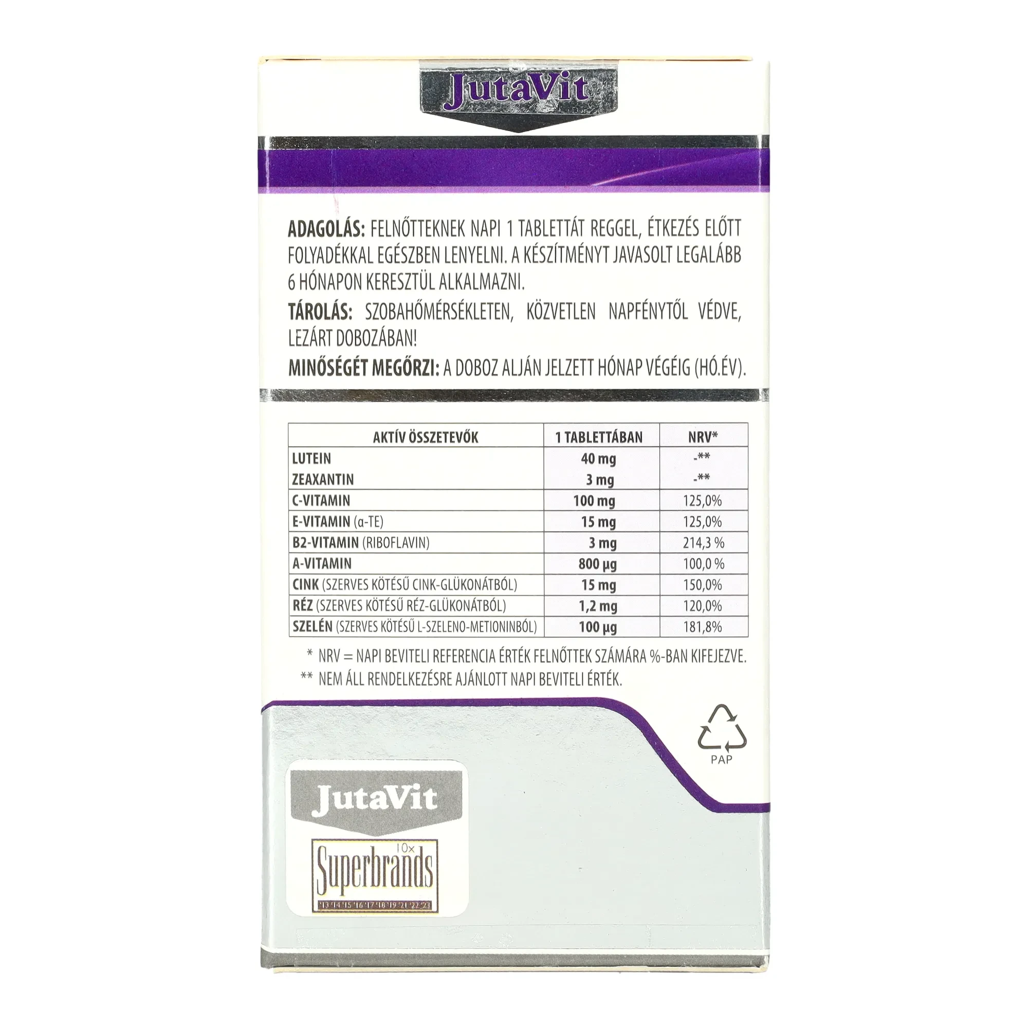 JutaVit Szem-Lutein Pro 40mg 60db